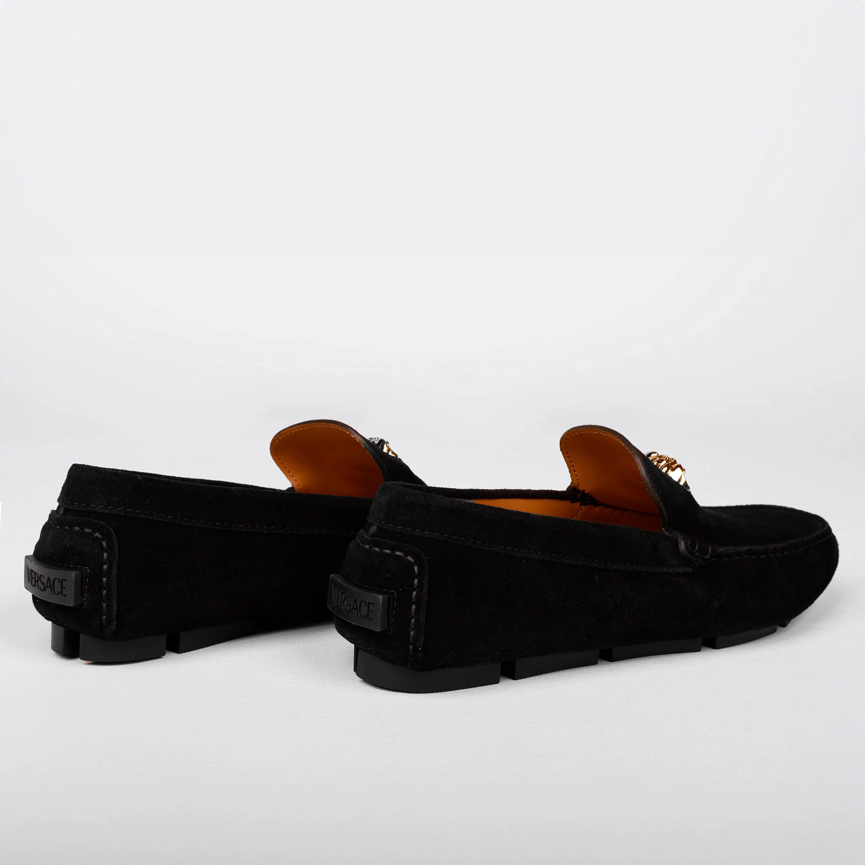 Mocasines Negros Versace Medusa