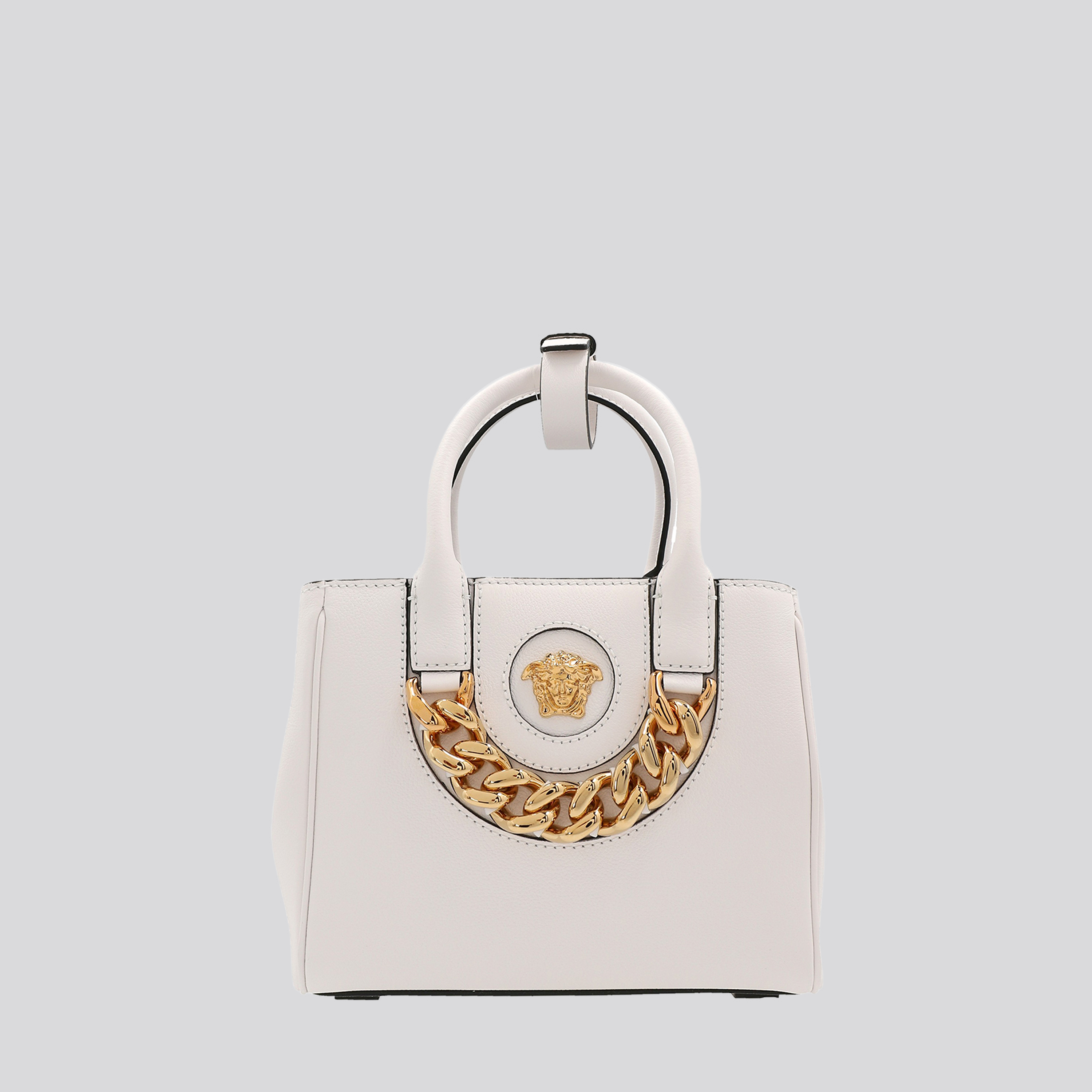 Cartera Blanca Versace Gold Chain