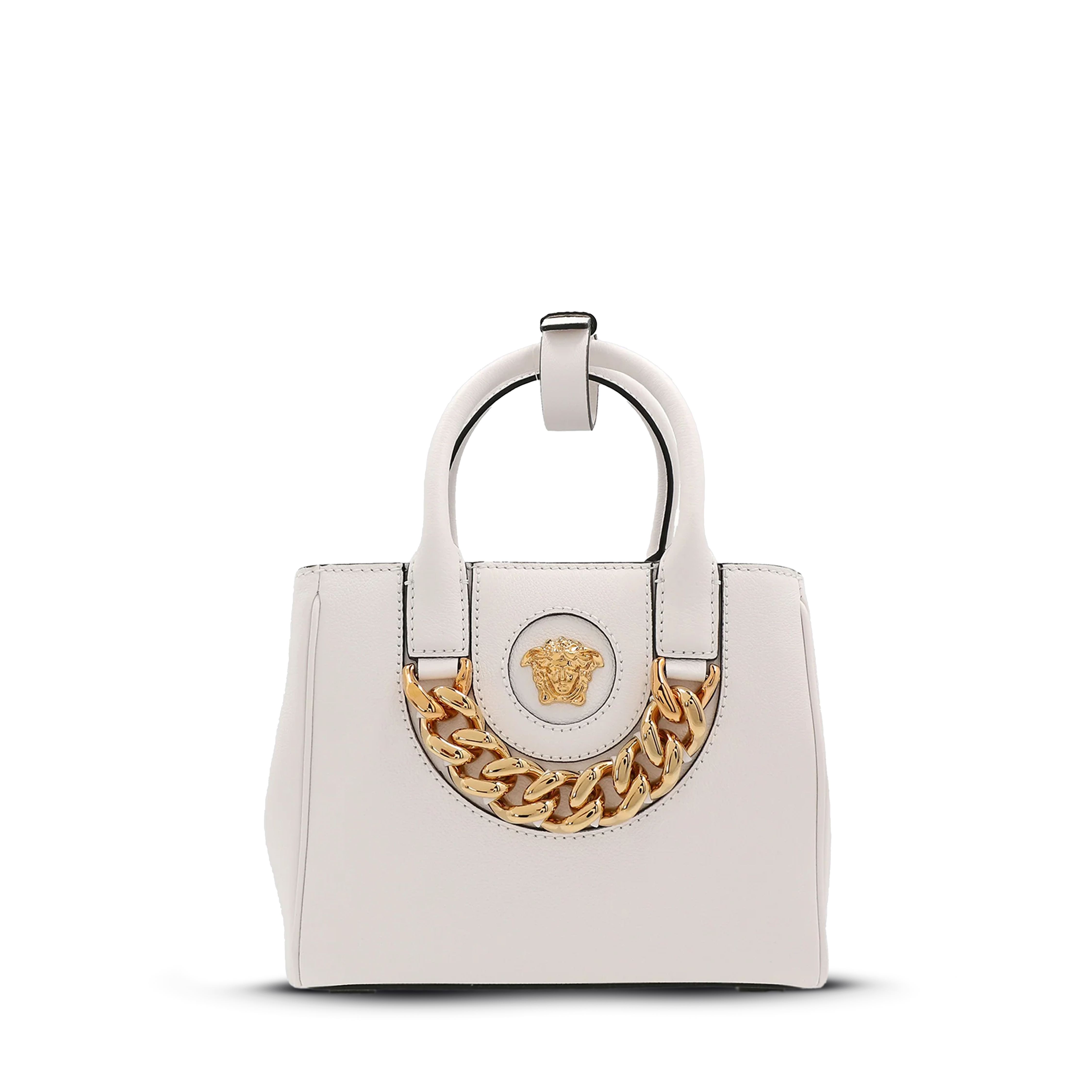 Cartera Blanca Versace Gold Chain