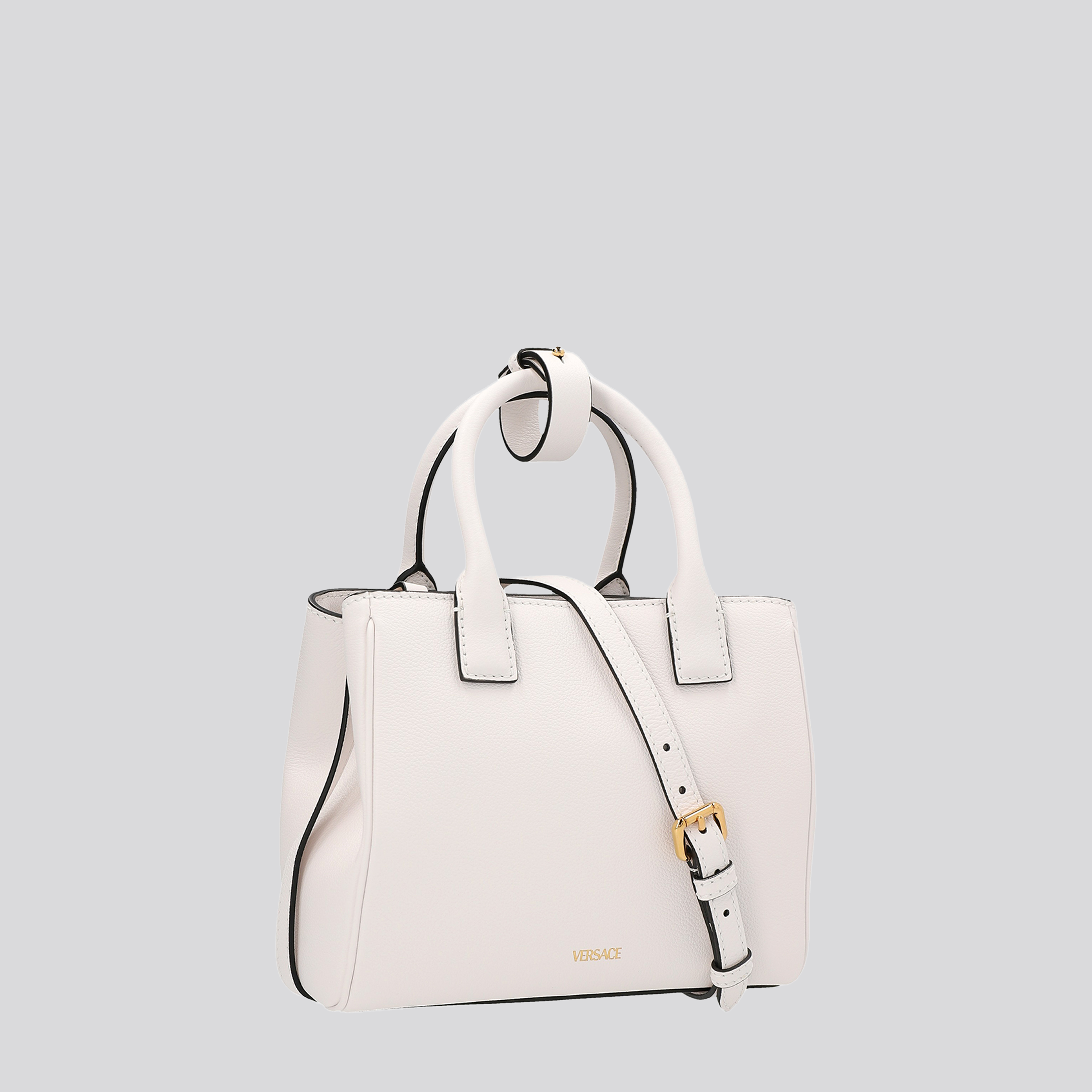Cartera Blanca Versace Gold Chain