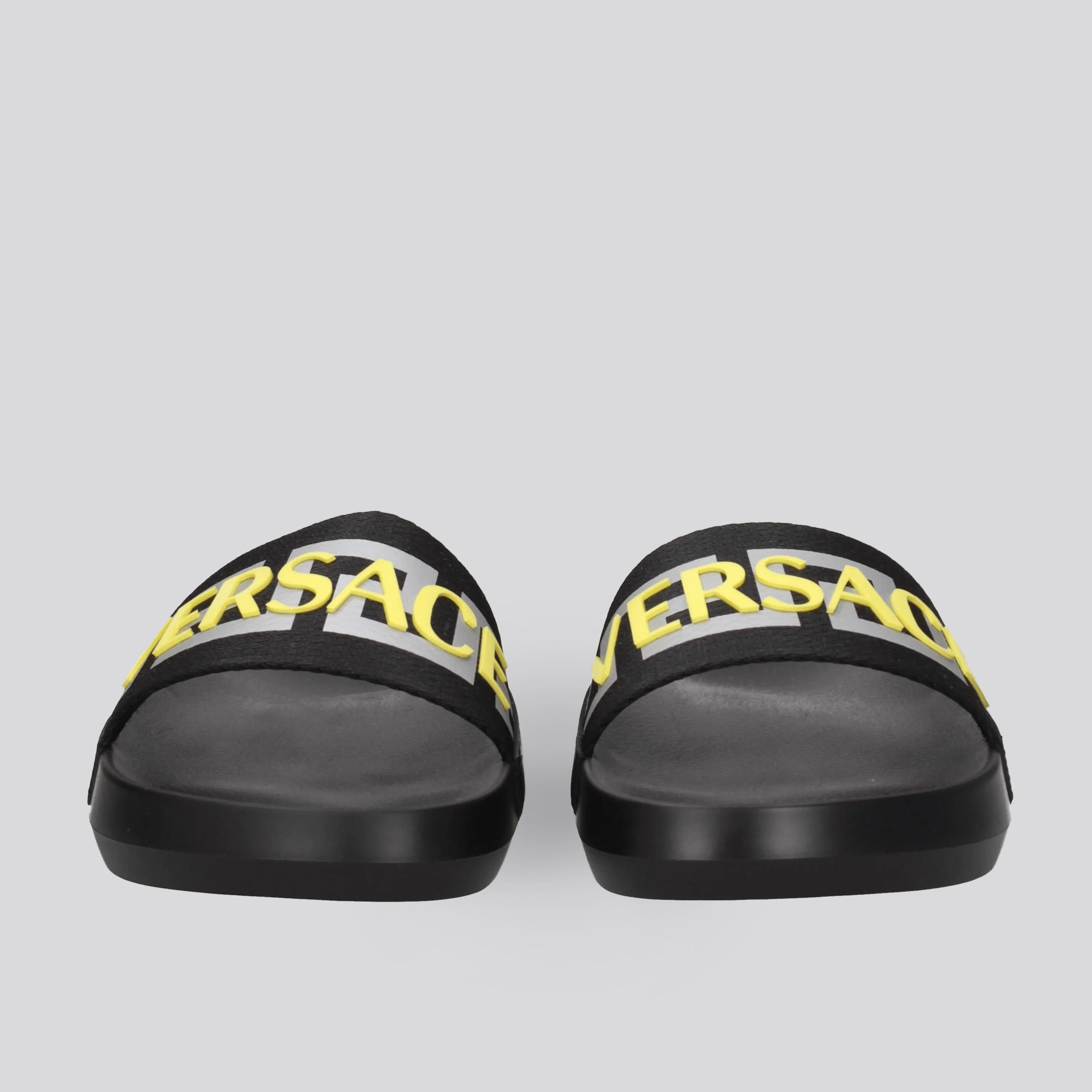 Sandalias Negro Versace Yellow Logo