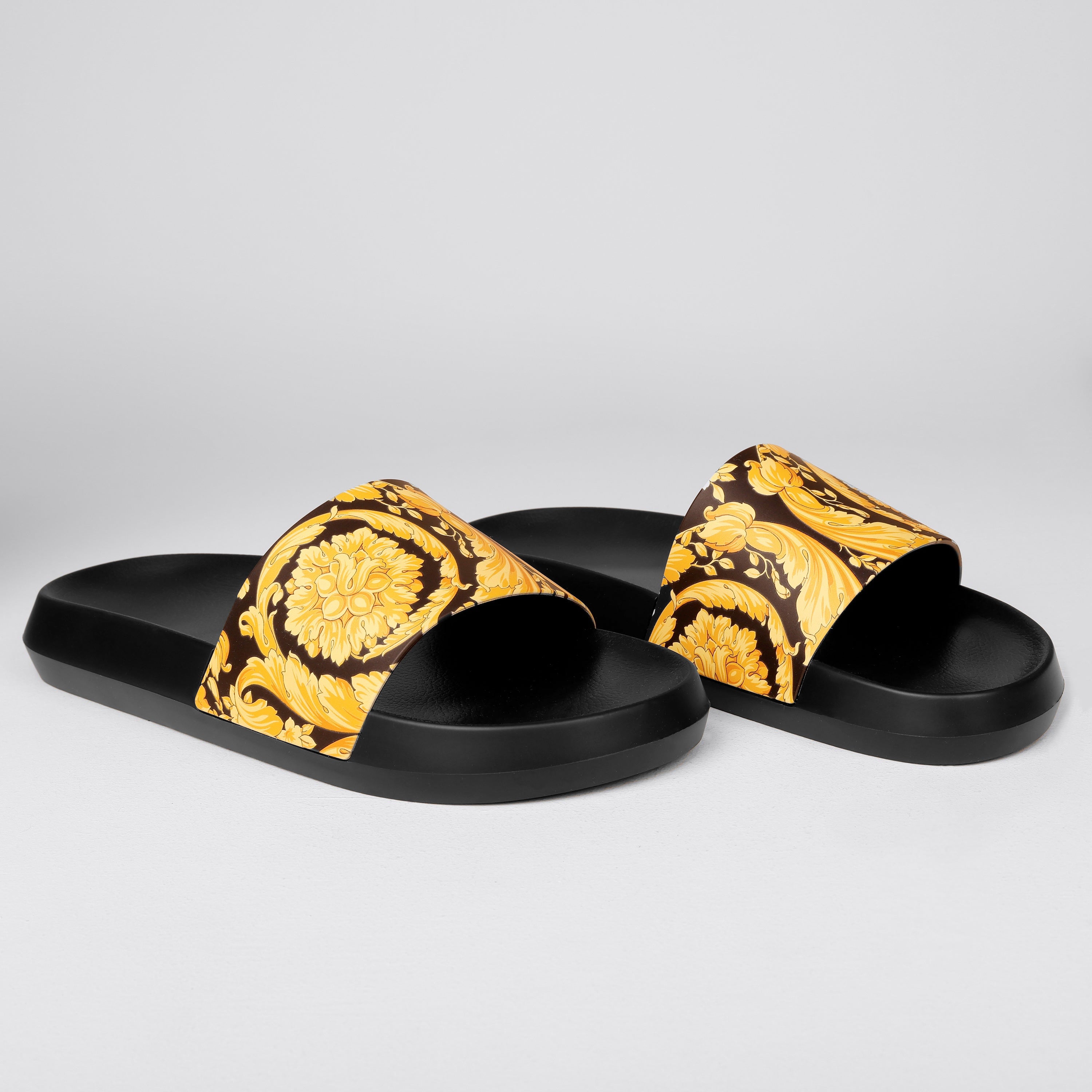 Sandalias Negras Versace Baroque