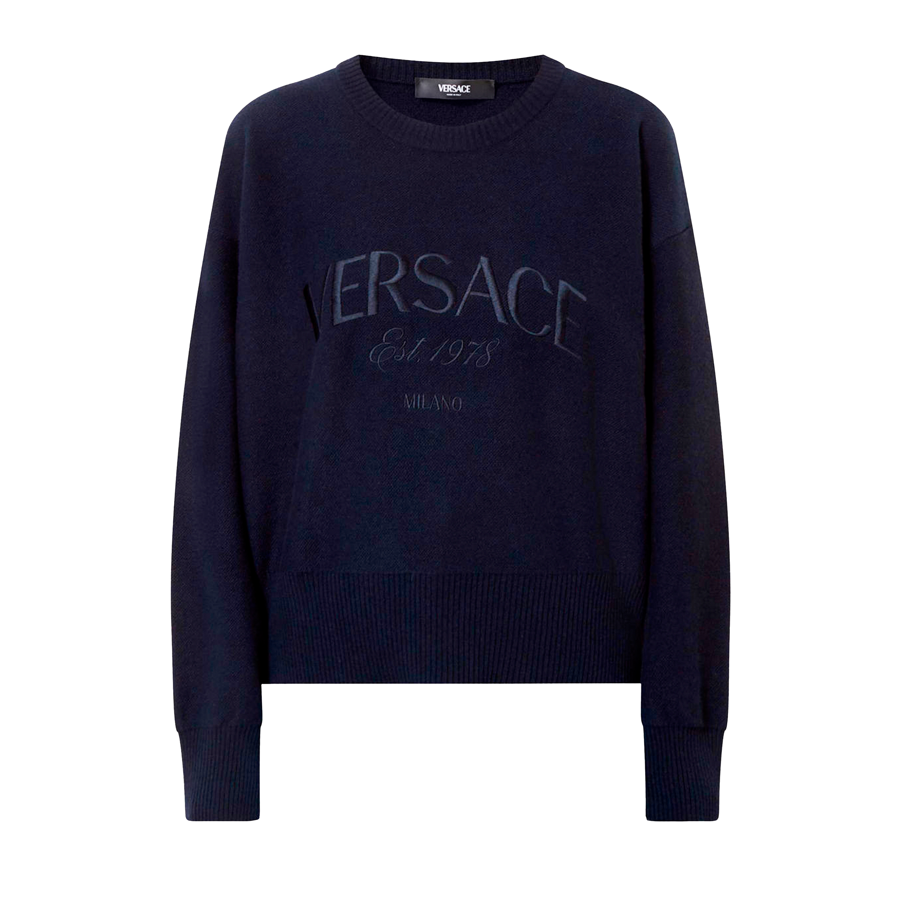 Buzo Azul Versace Embroidered