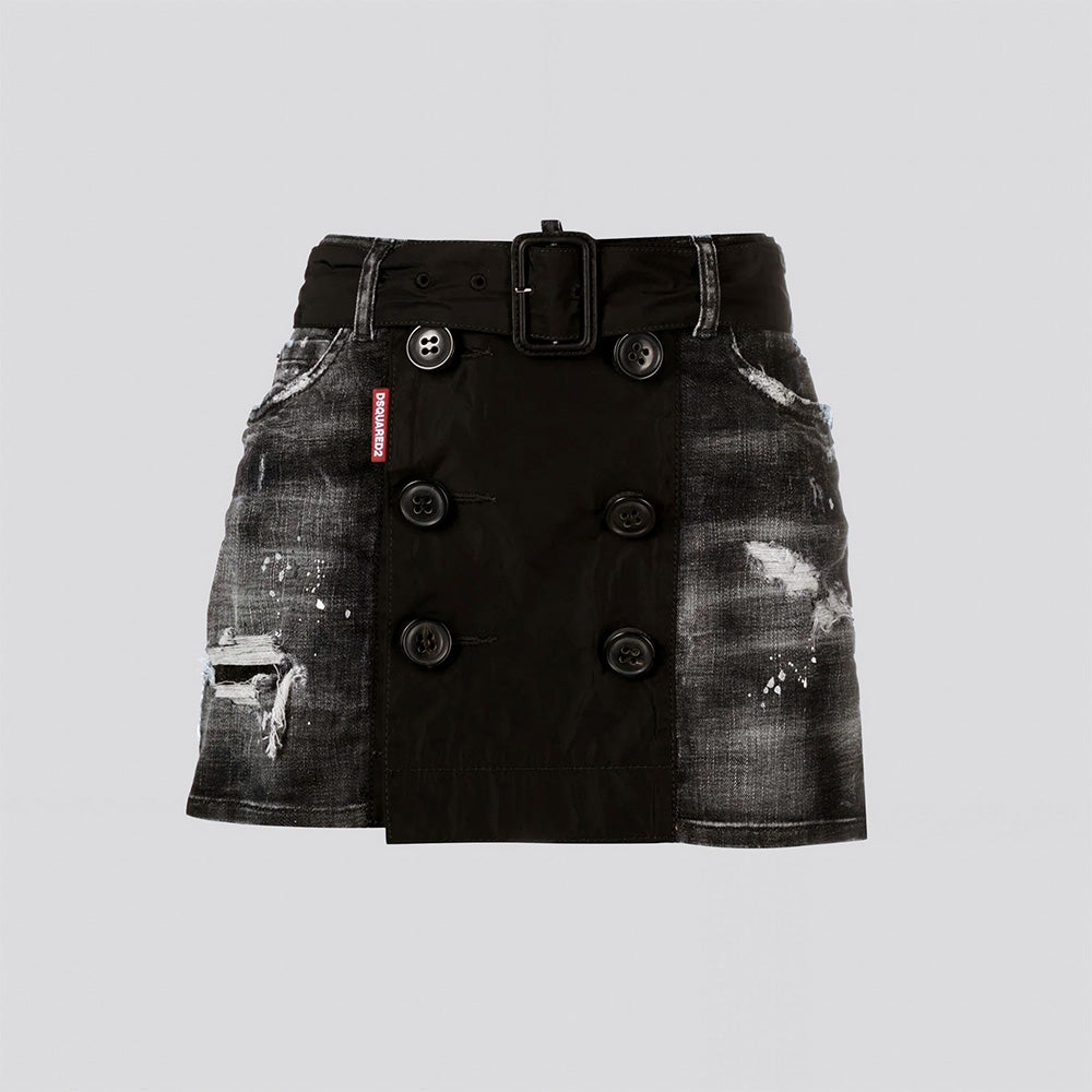 Falda Negra Dsquared2 Double Fabric