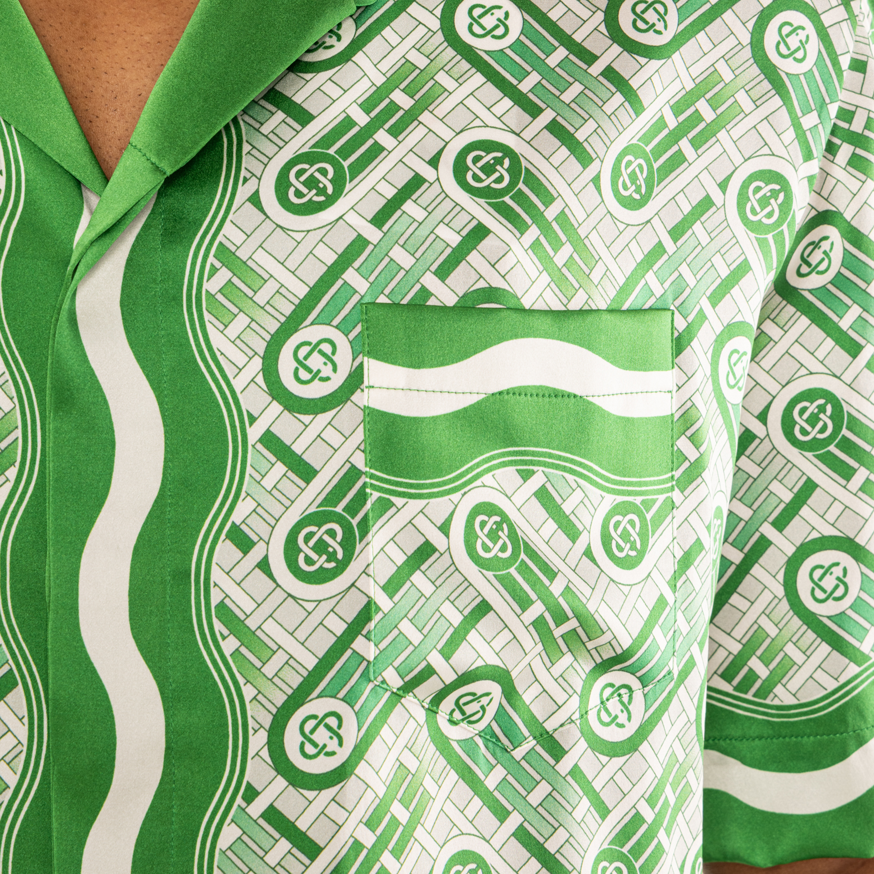 Camisa Verde Casablanca Ping Pong Monogram