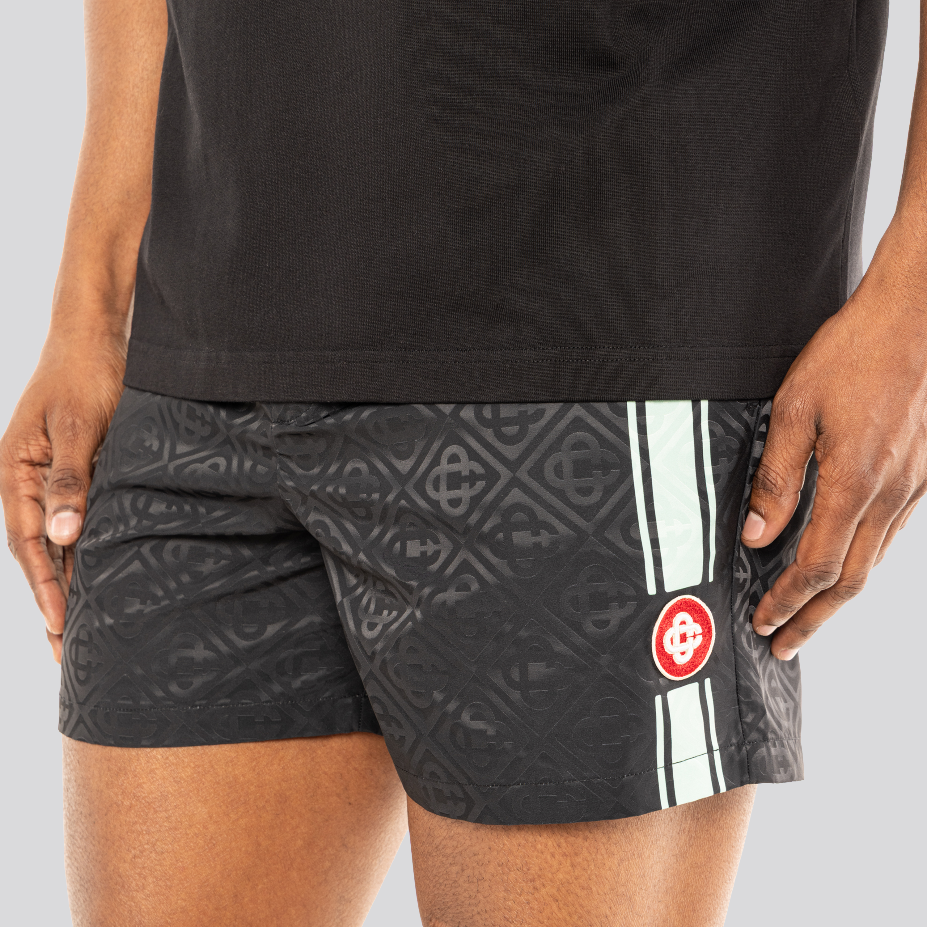 Pantaloneta Negro Casablanca Jacquard