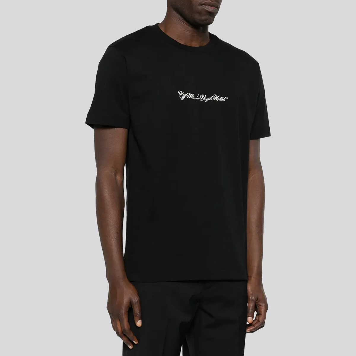 Camiseta Negra Off-White Arrow Script
