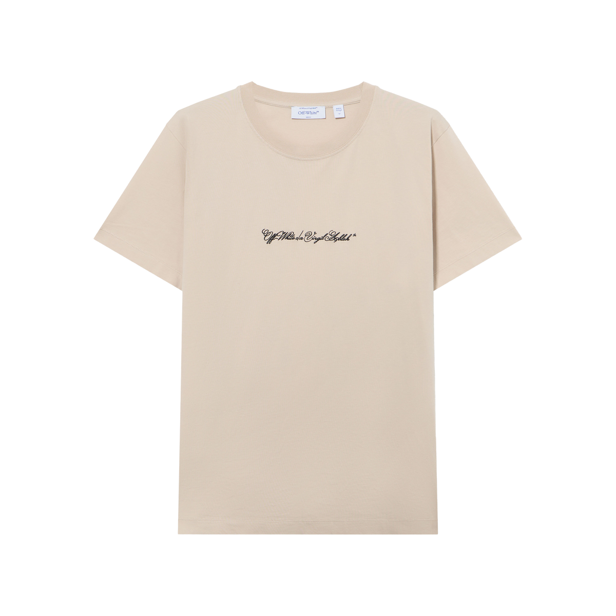 Camiseta Beige Off-White Arrow Script