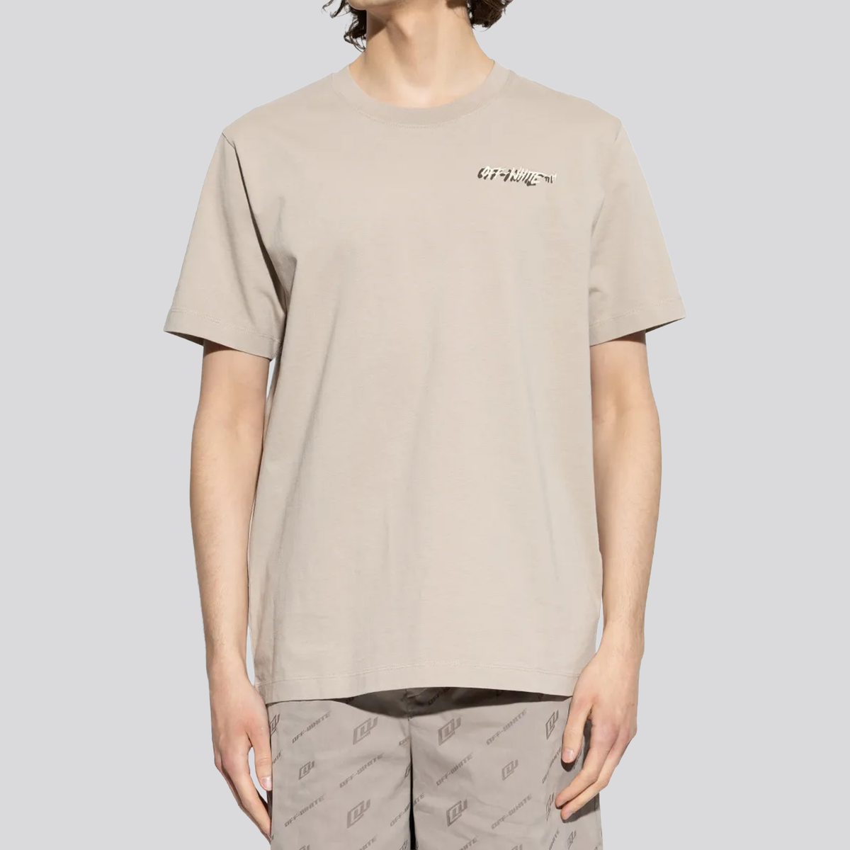 Camiseta Beige Off-White Off Logo