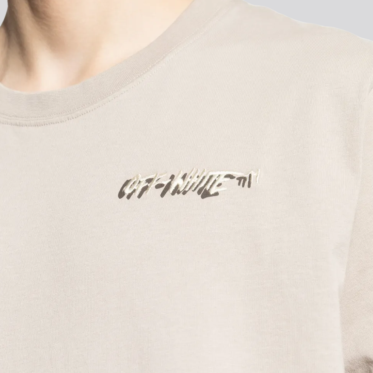 Camiseta Beige Off-White Off Logo