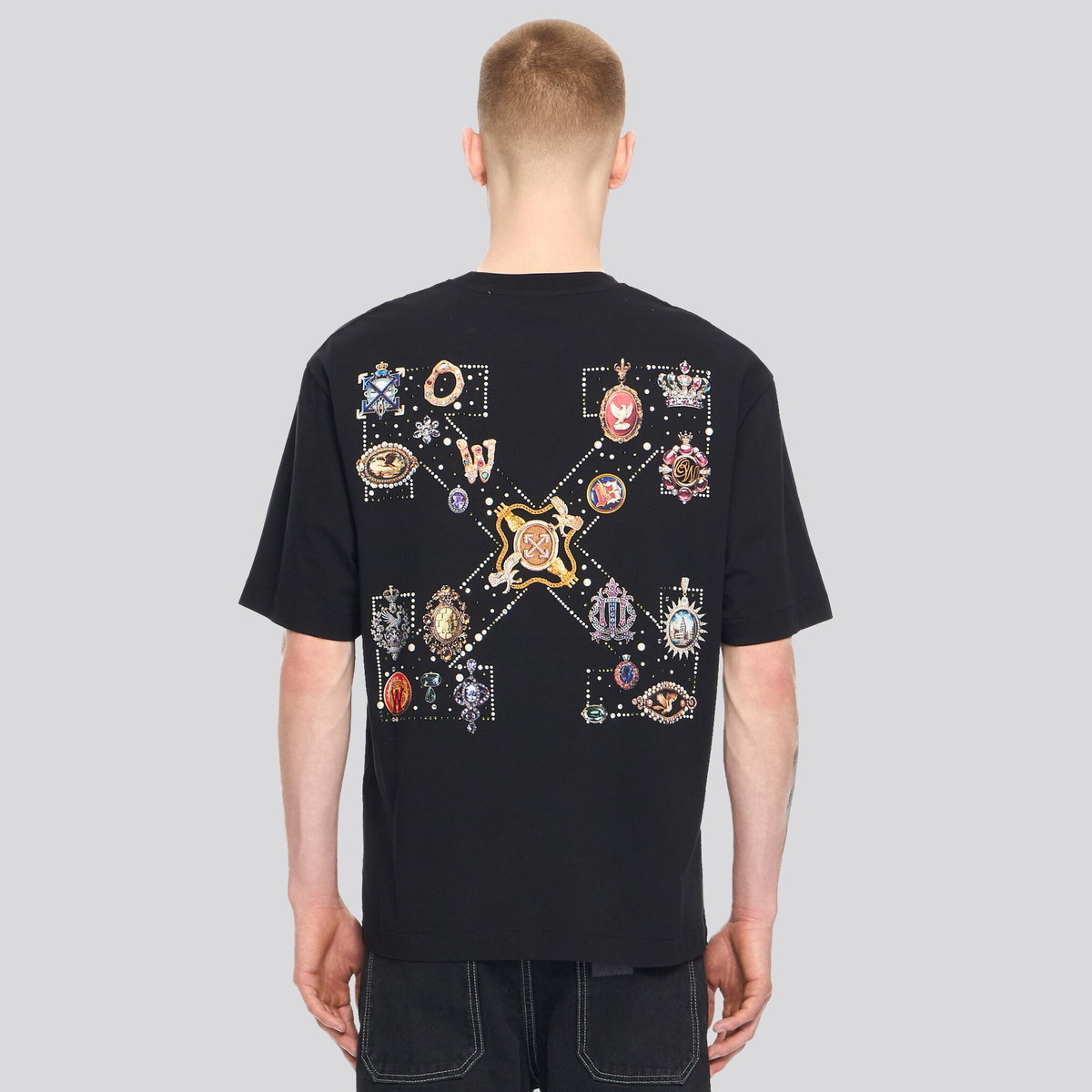 Camiseta Negra Off-White Jewelry Araldic Arrow