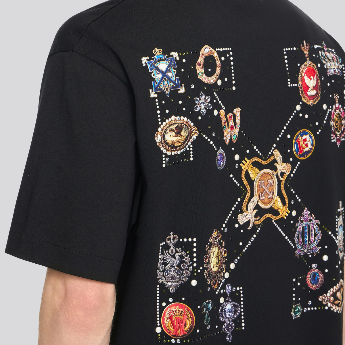 Camiseta Negra Off-White Jewelry Araldic Arrow