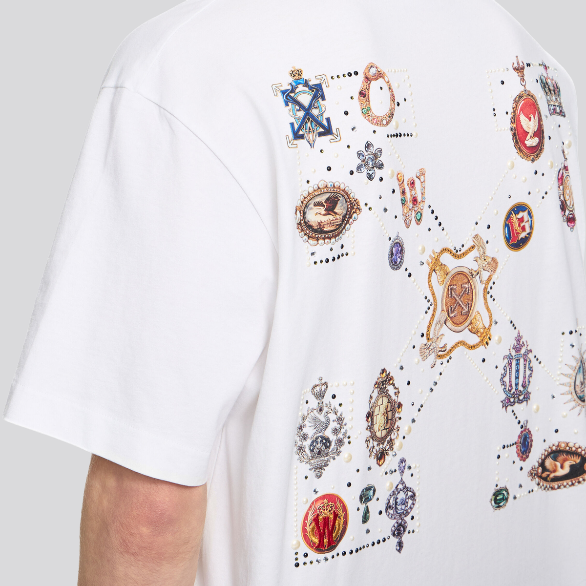 Camiseta Blanca Off-White Jewelry Araldic Arrow