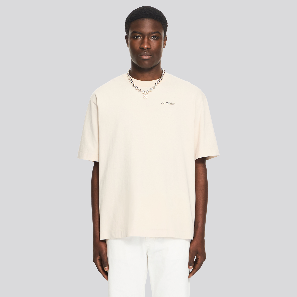 Camiseta Beige Off-White Half Arrow