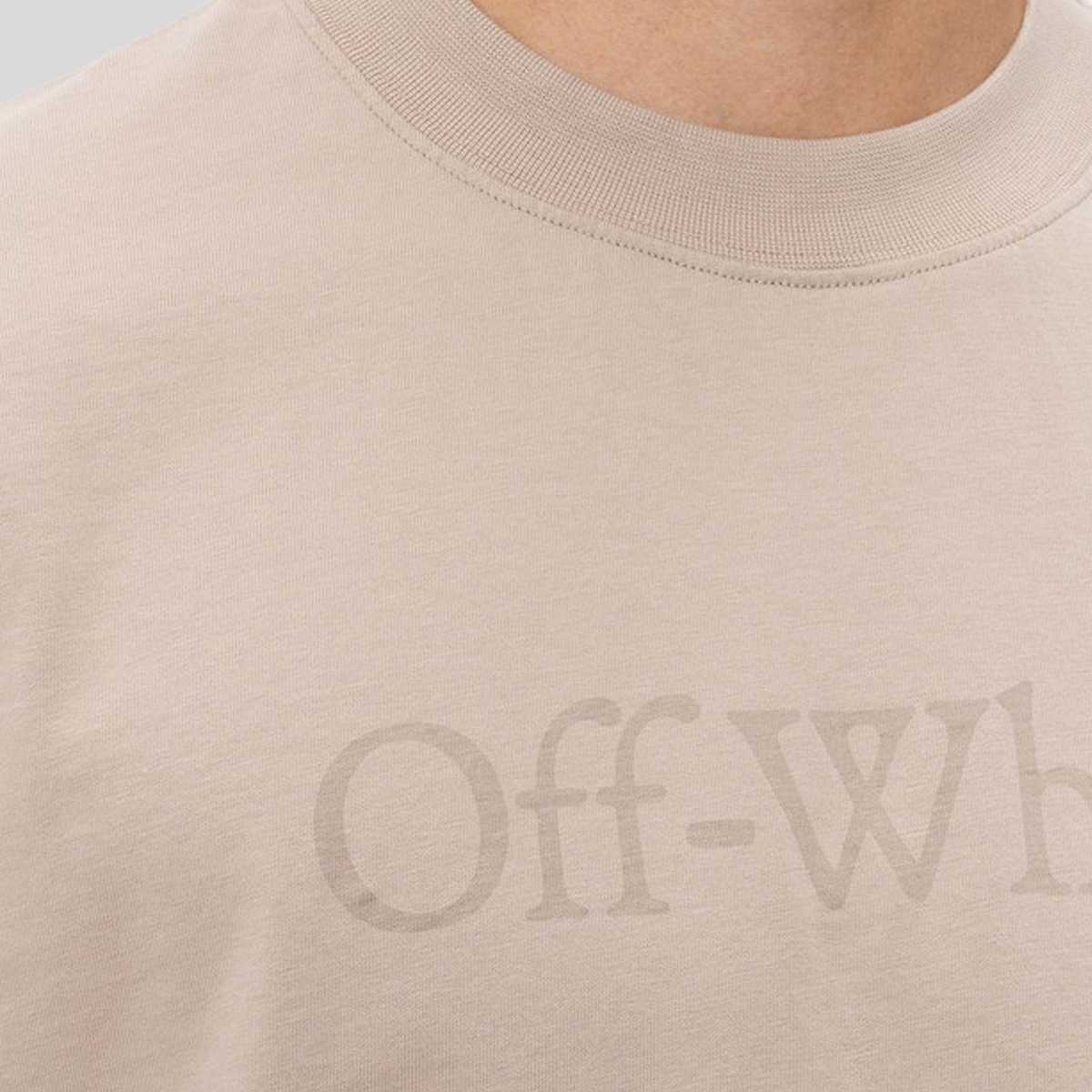 Camiseta Beige Off-White Bookish Faded Skate