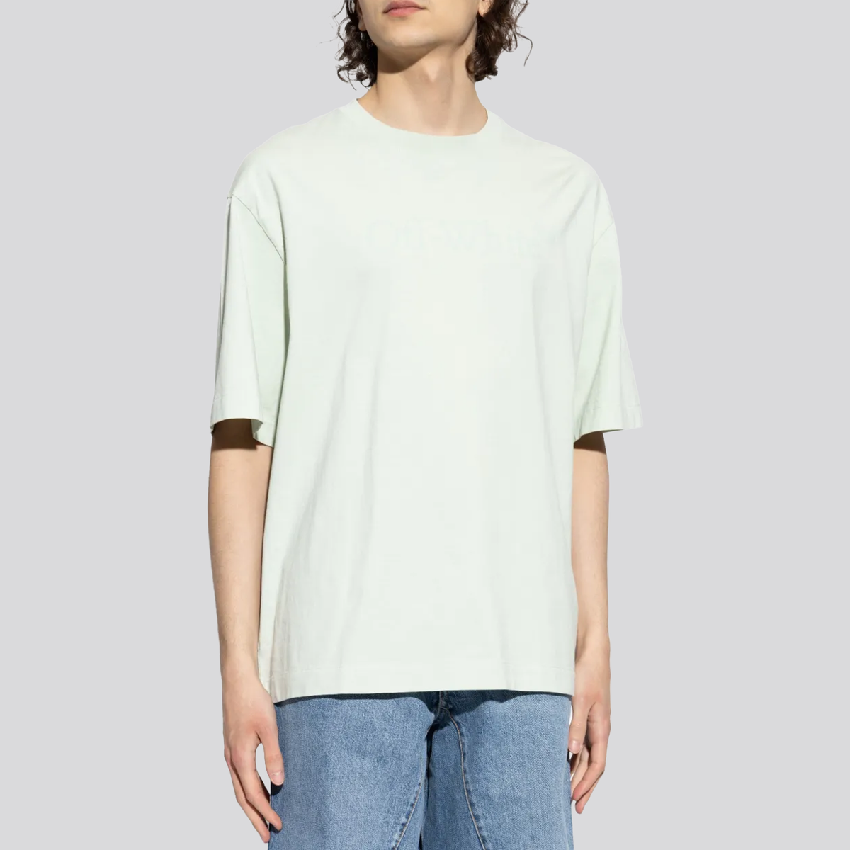 Camiseta Verde Off-White Green Bookish Faded Skate