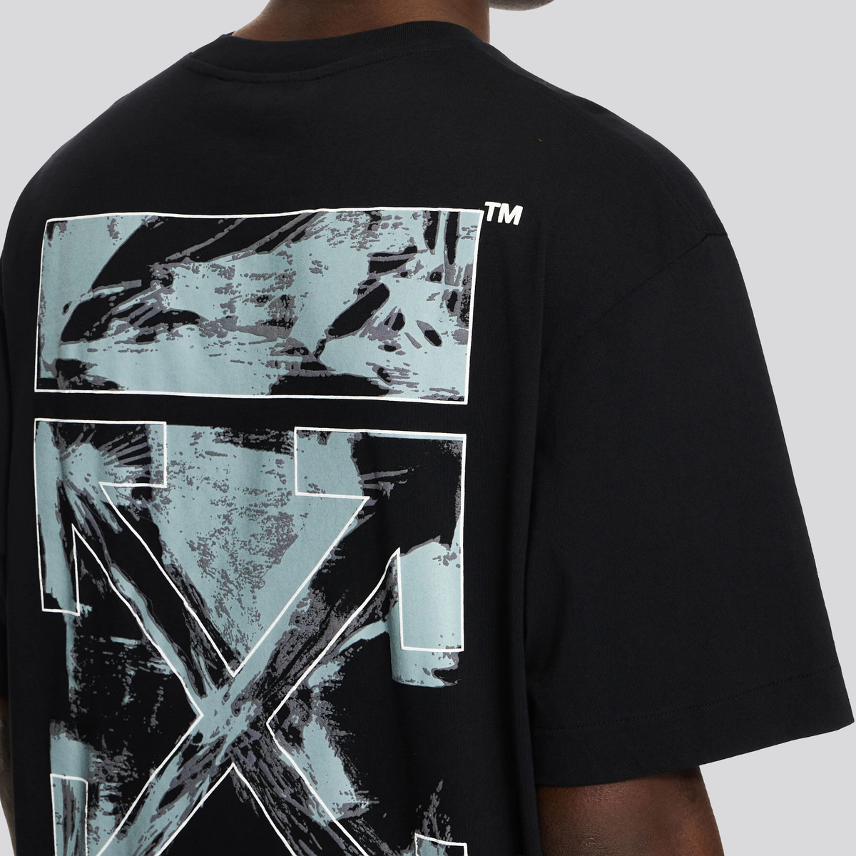 Camiseta Negra Off-White Fubbed Paint Arrows