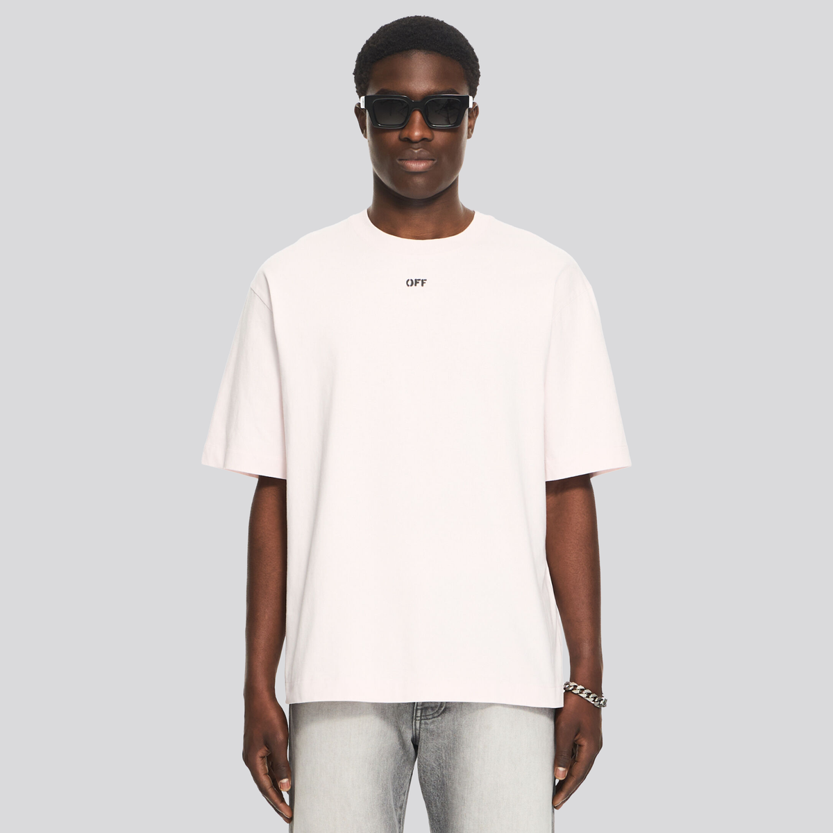Camiseta Blanca Off-White Rubbed Paint Arrow