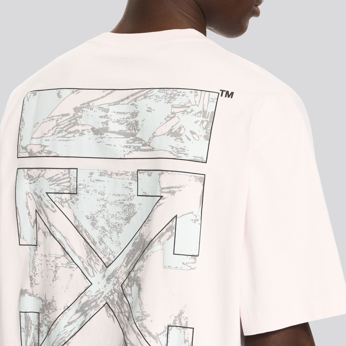 Camiseta Blanca Off-White Rubbed Paint Arrow