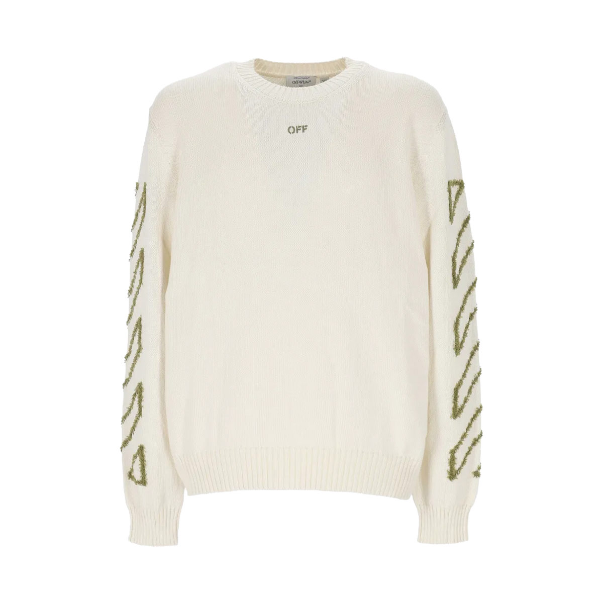 Buzo Crema Off-White Cream Diag Outline Knit
