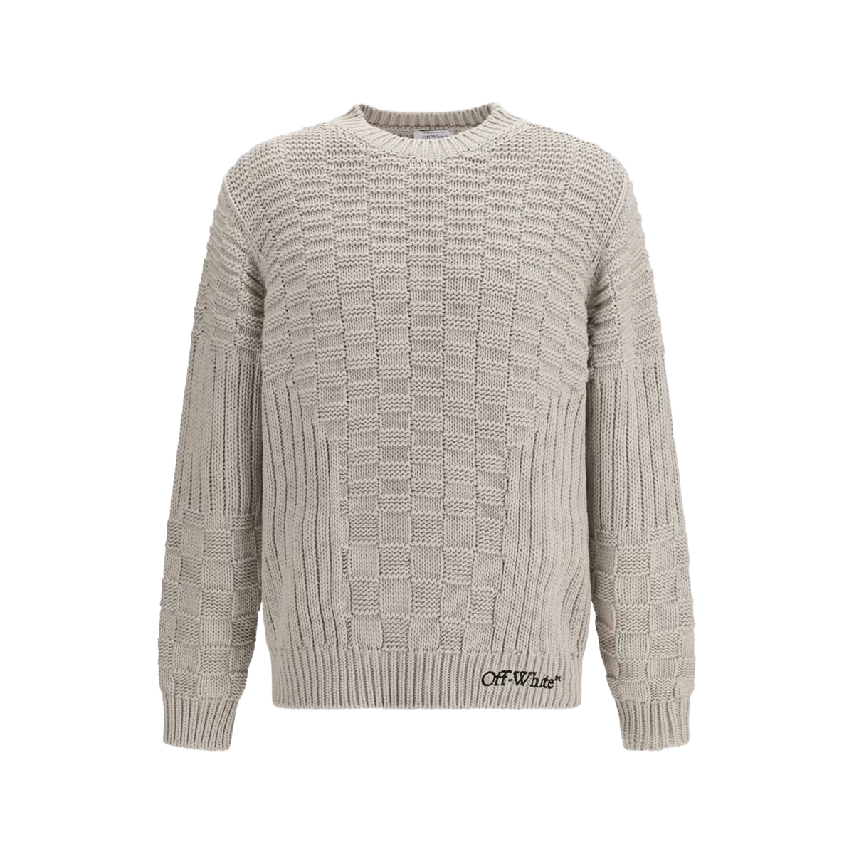 Buzo Crema Off-White Cream Diag Outline Knit