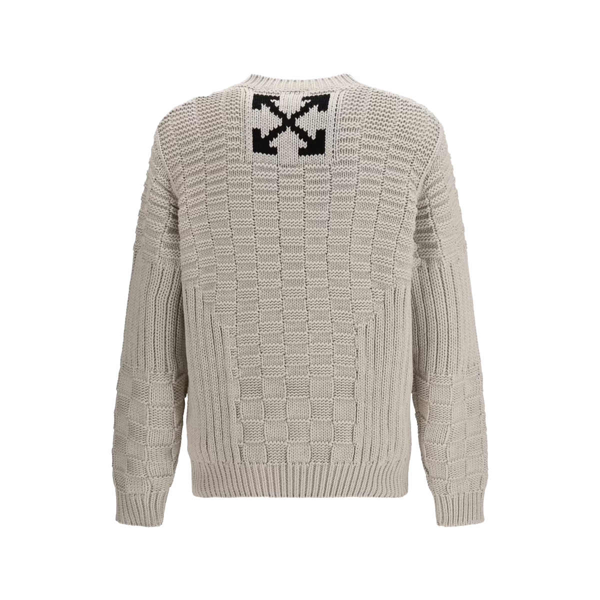 Buzo Crema Off-White Cream Diag Outline Knit