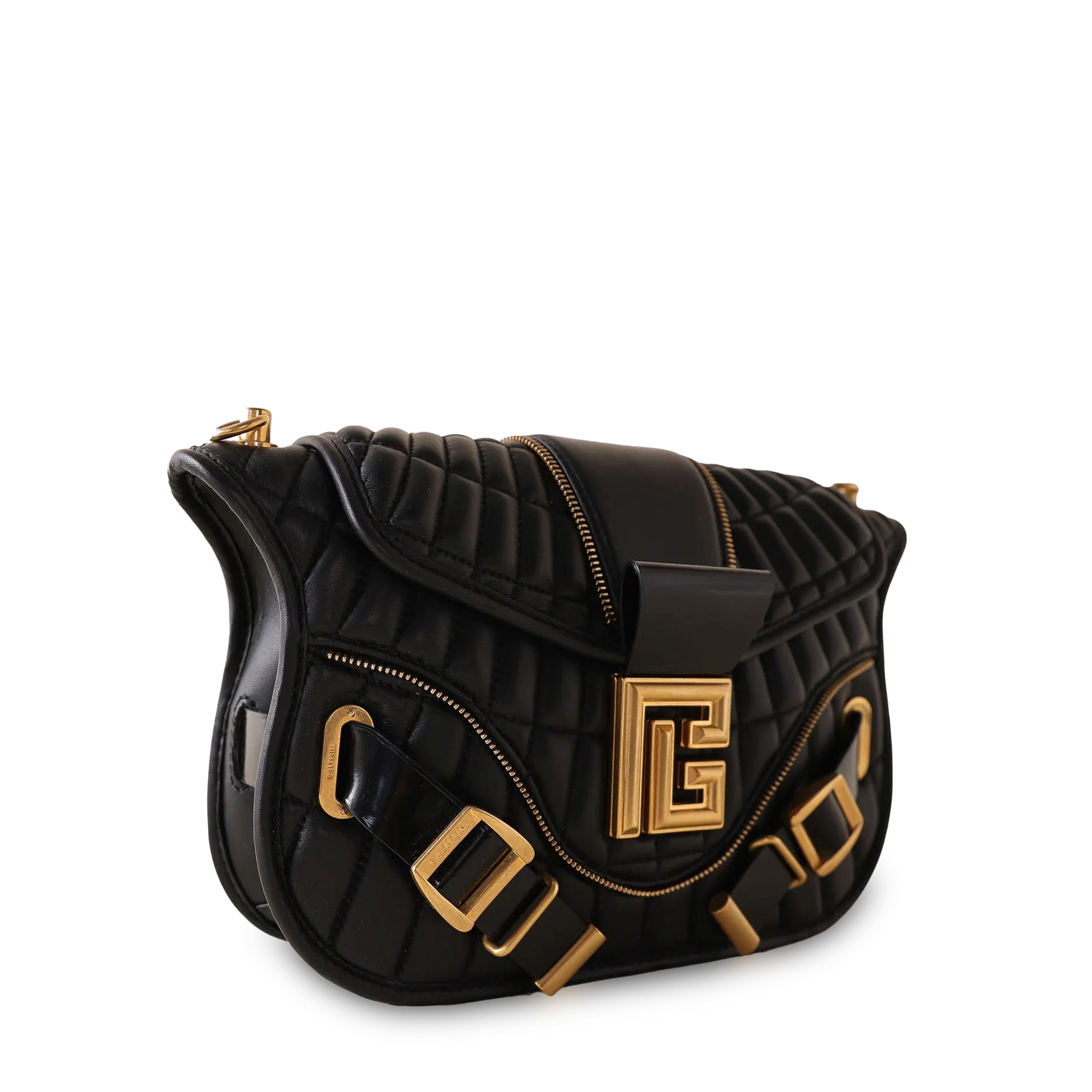 Bolso Negro Balmain Satchel Blaze