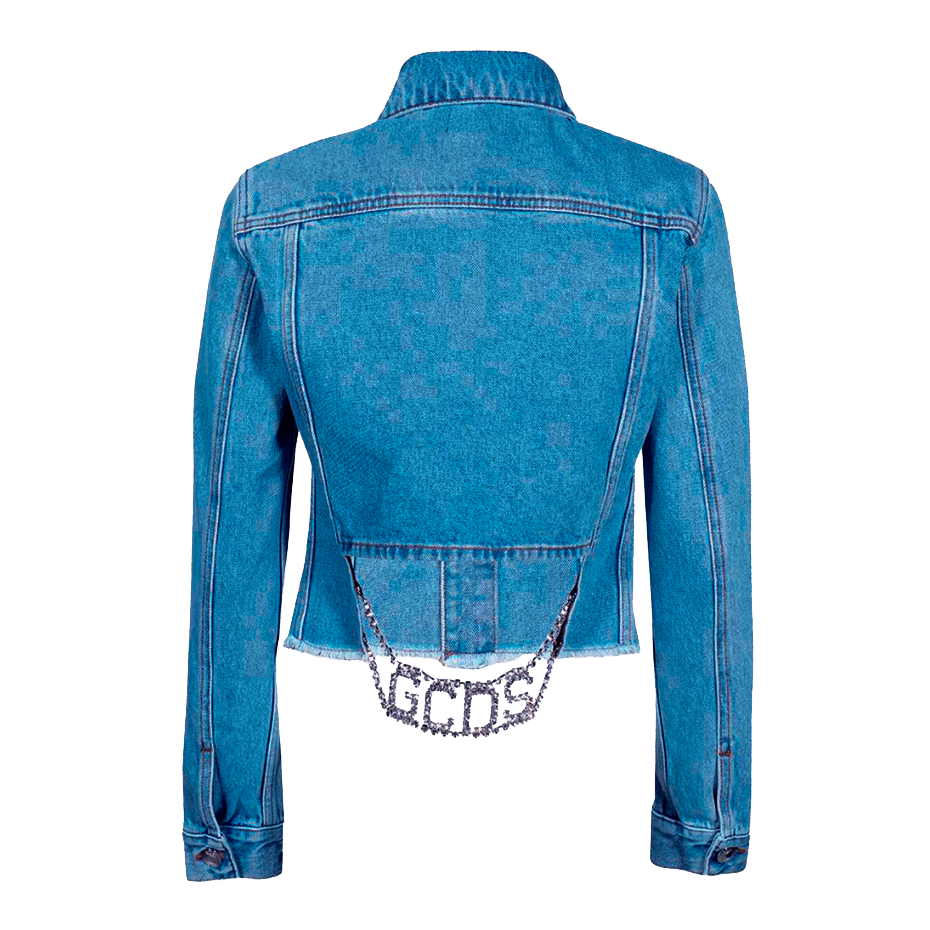 Chaqueta Denim GCDS Crystal Back Logo