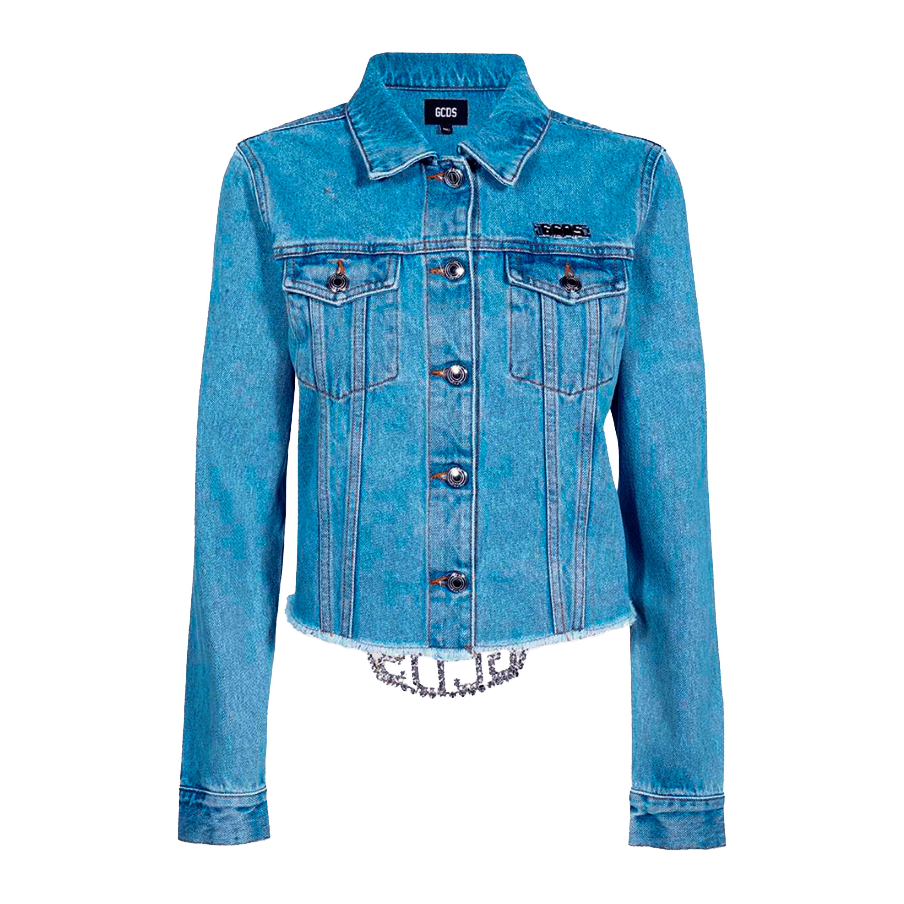 Chaqueta Denim GCDS Crystal Back Logo