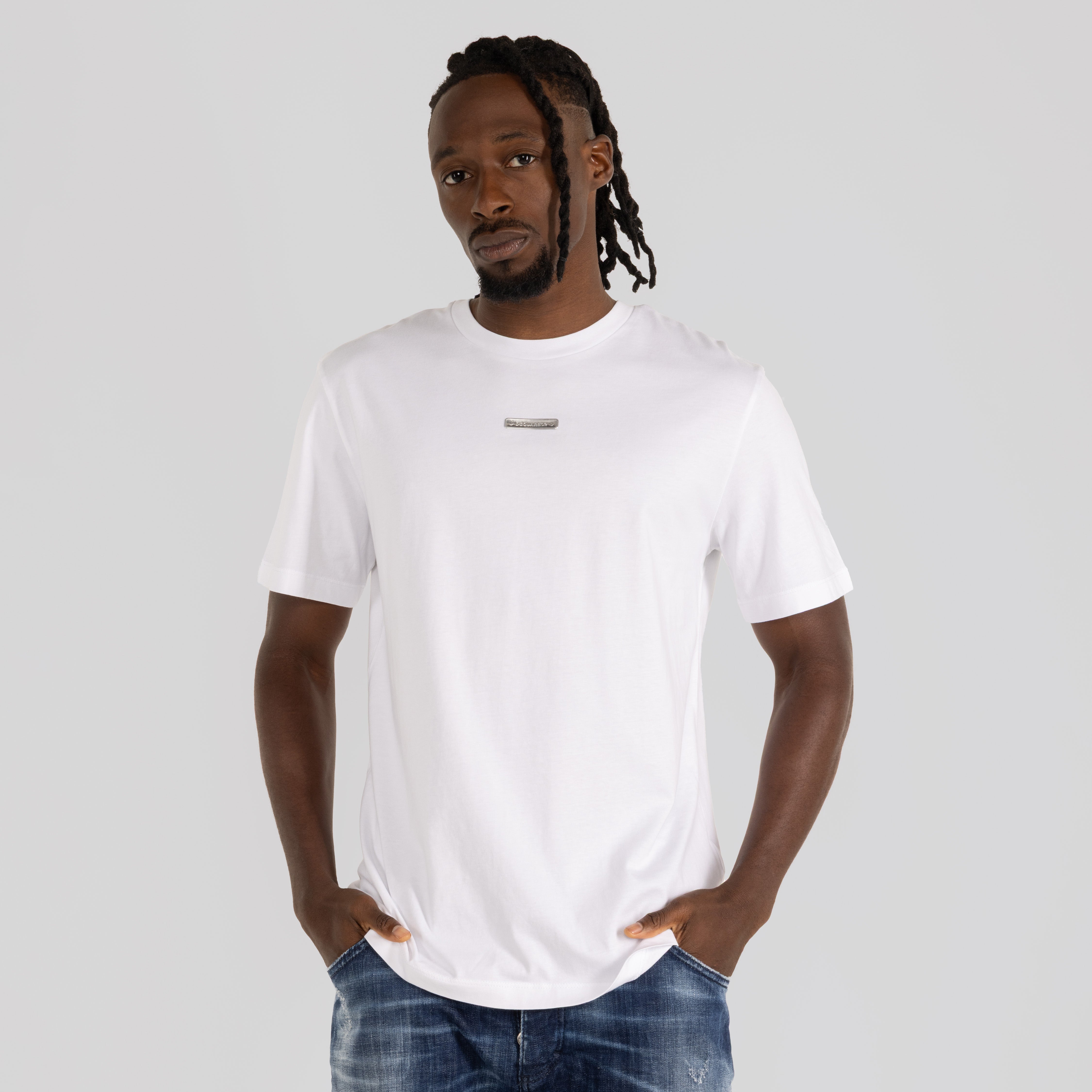 Camiseta Blanca Dsquared2 Silver Plaque