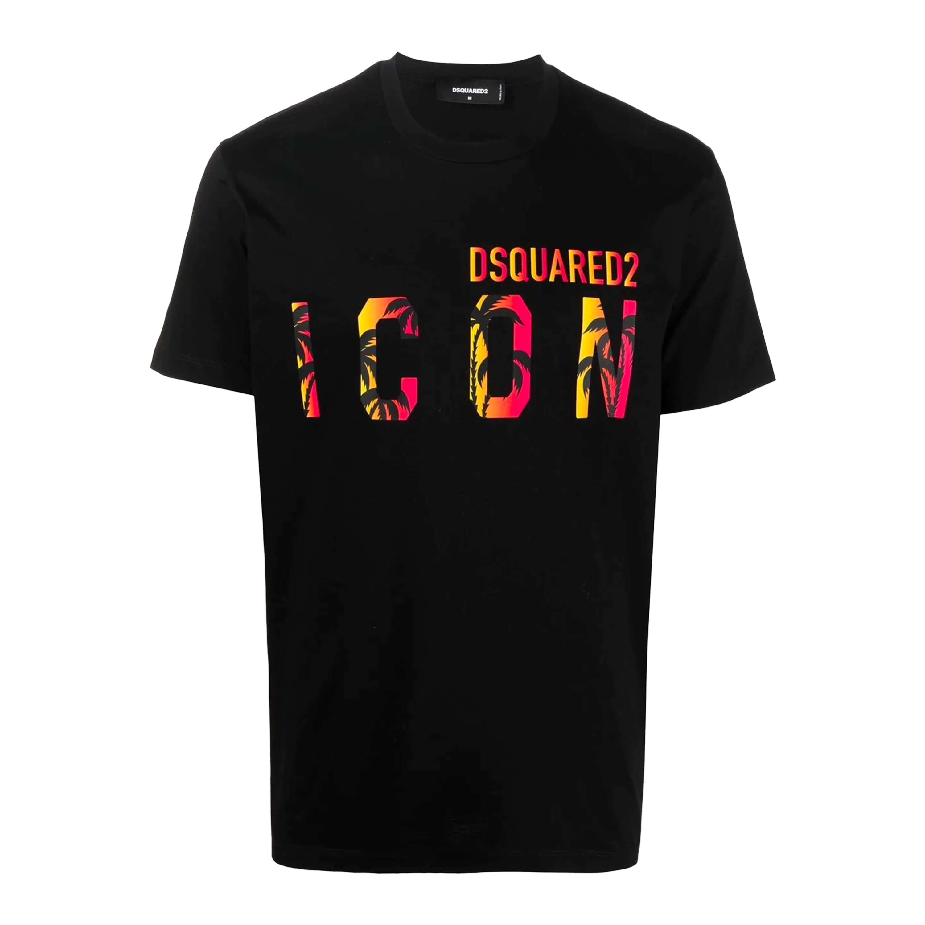 Camiseta Negra Multicolor Dsquared2 Icon