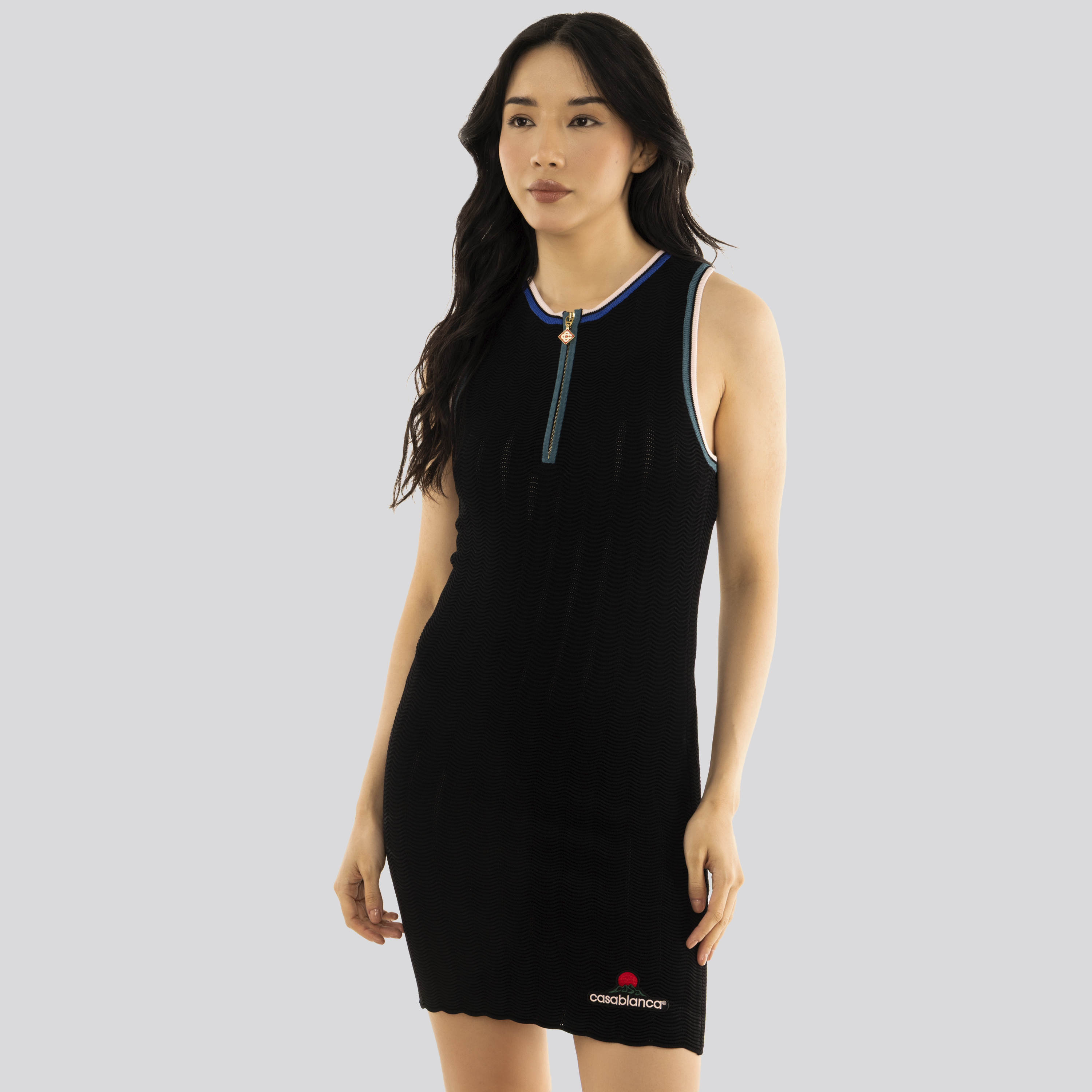Vestido Negro Casablanca Viscose Wave