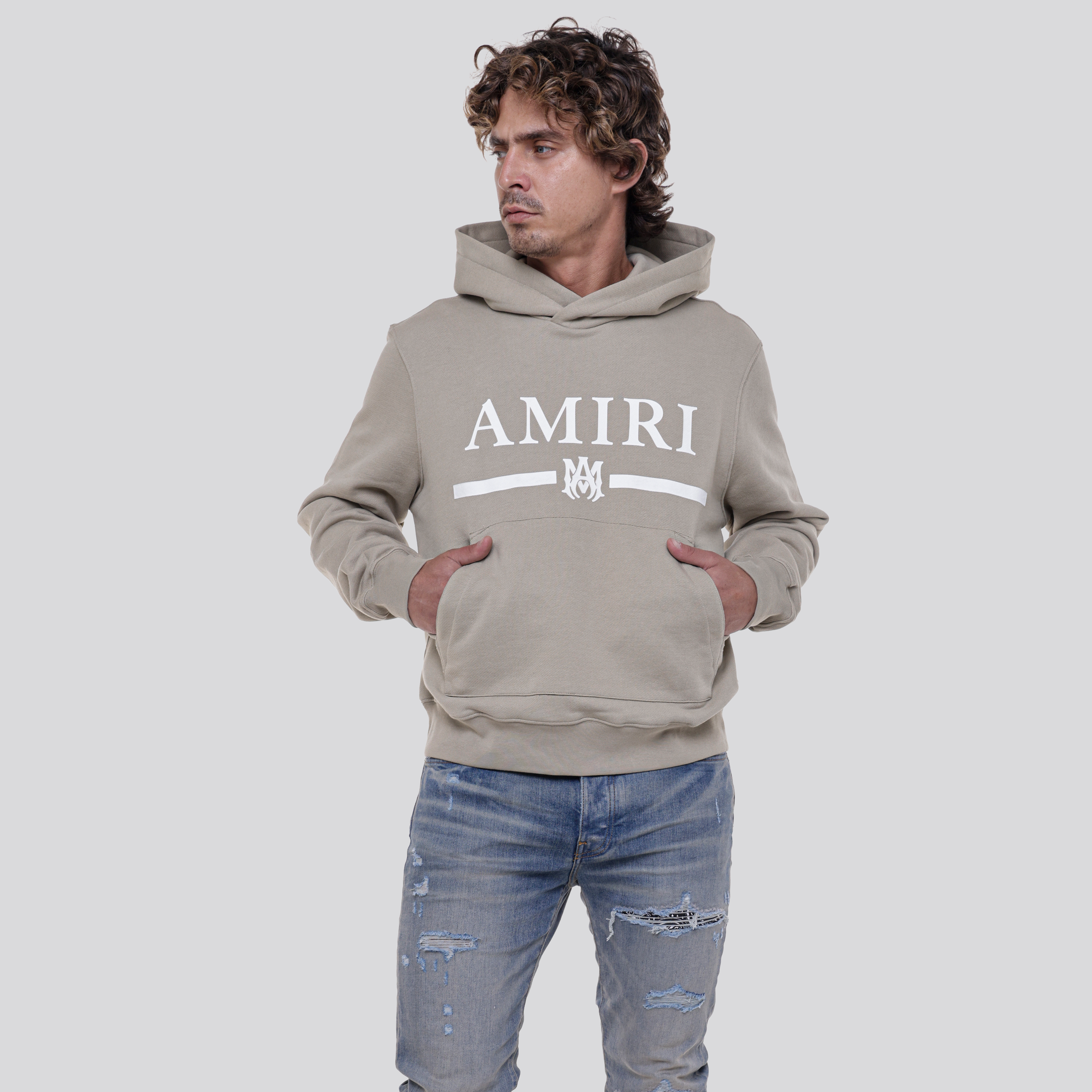 Buzo Tipo Hoodie Beige AMIRI MA Bar