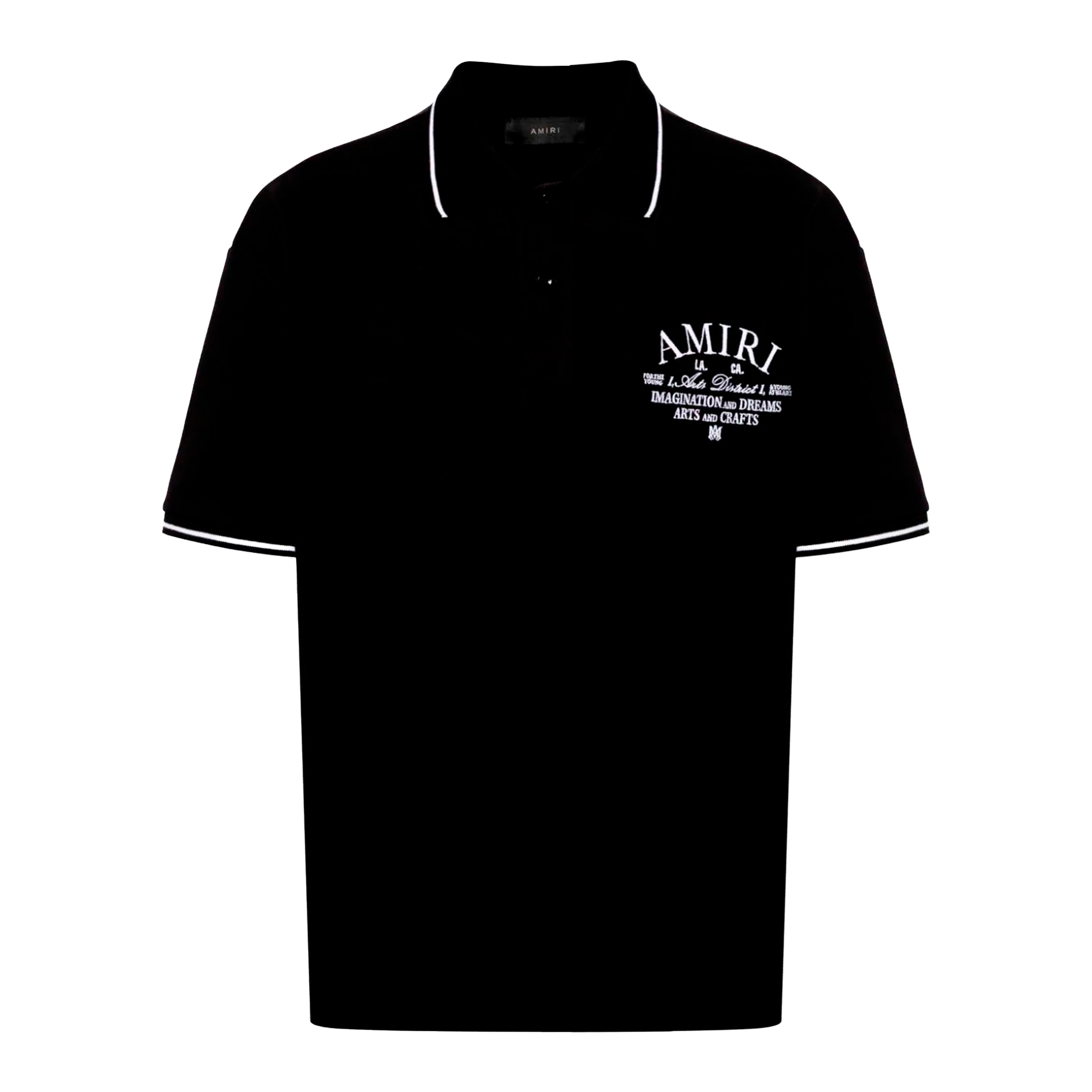 Camiseta Tipo Polo Negra AMIRI LA Logo