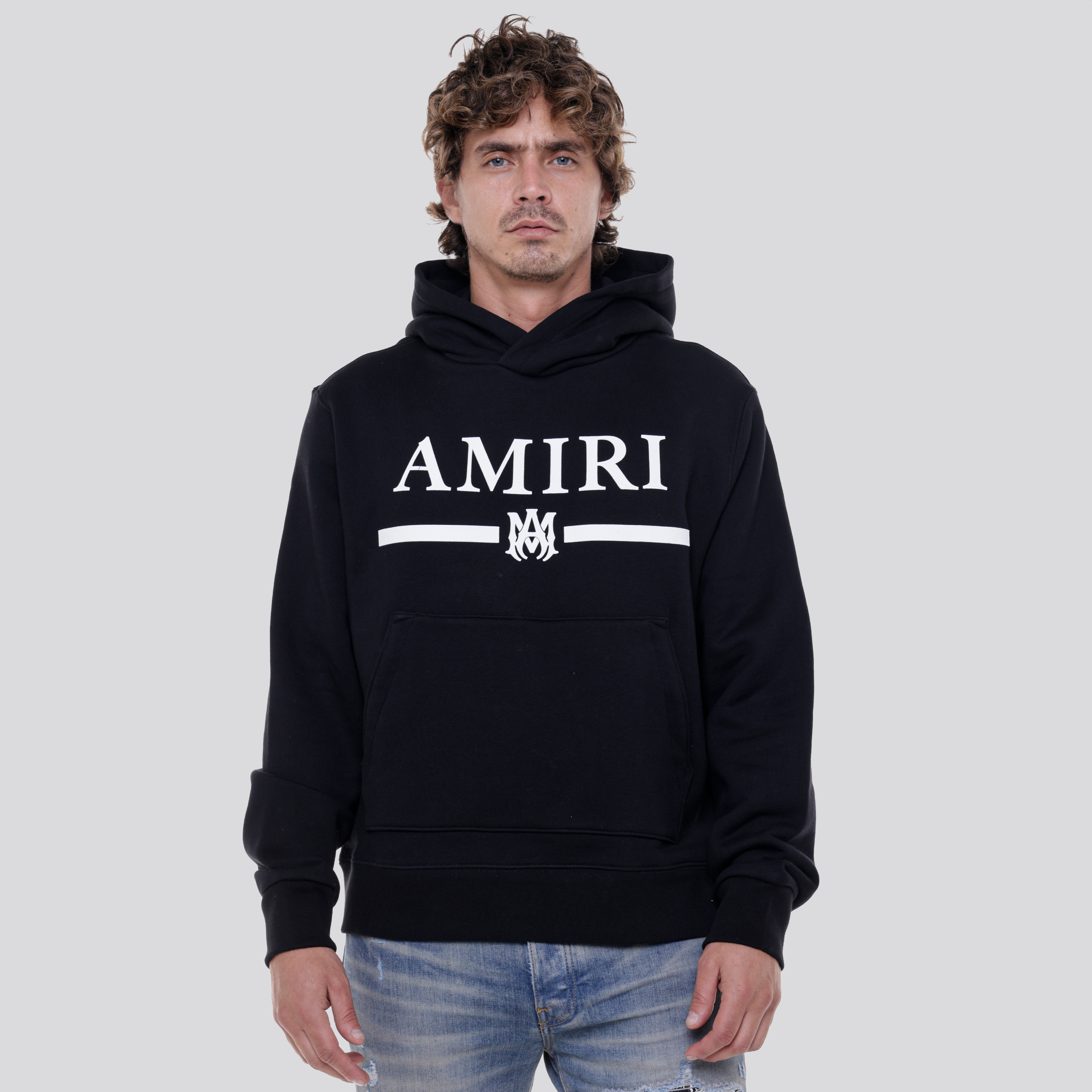 Buzo Tipo Hoodie Negro AMIRI Bar