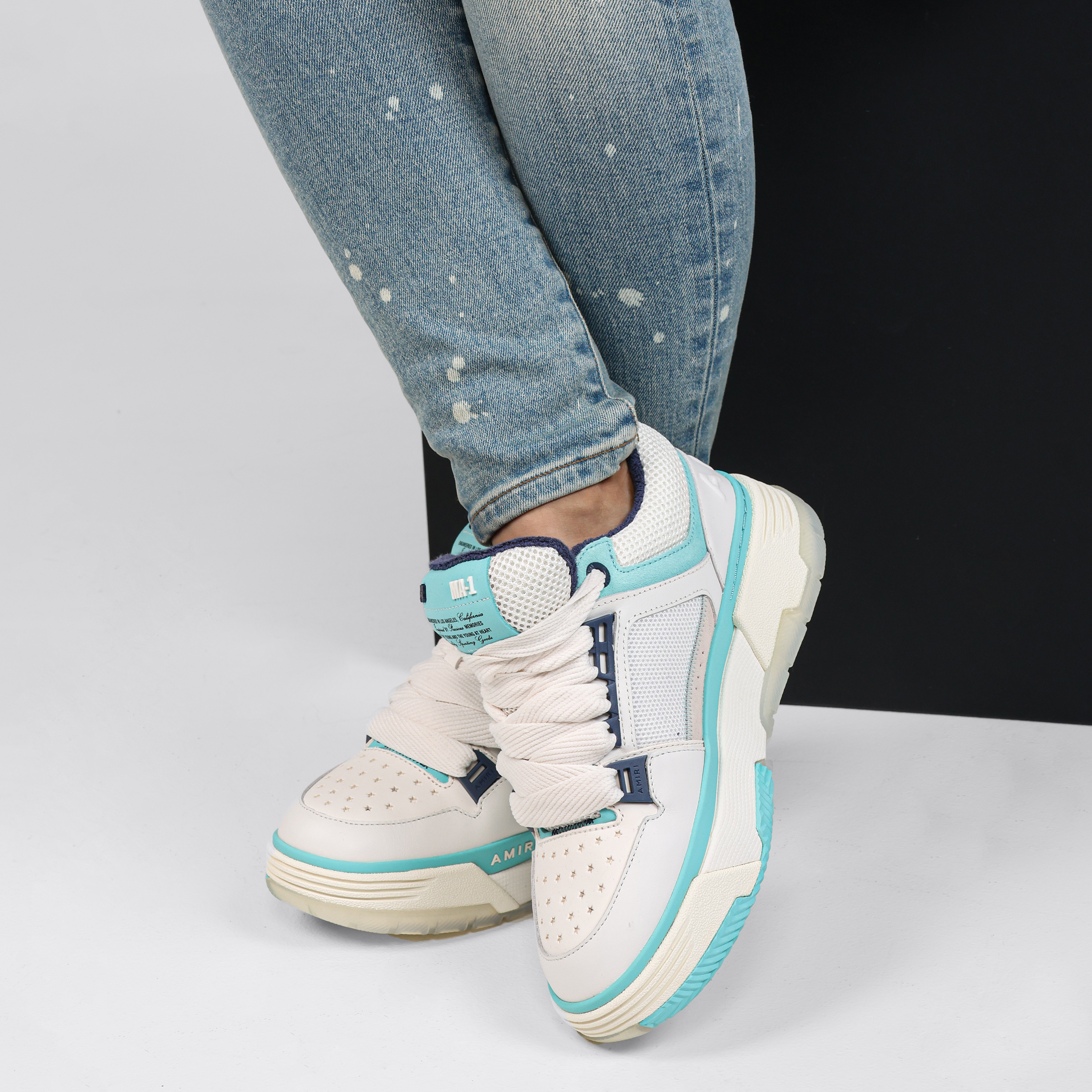 Sneakers Blancos Azul AMIRI MA-1 W