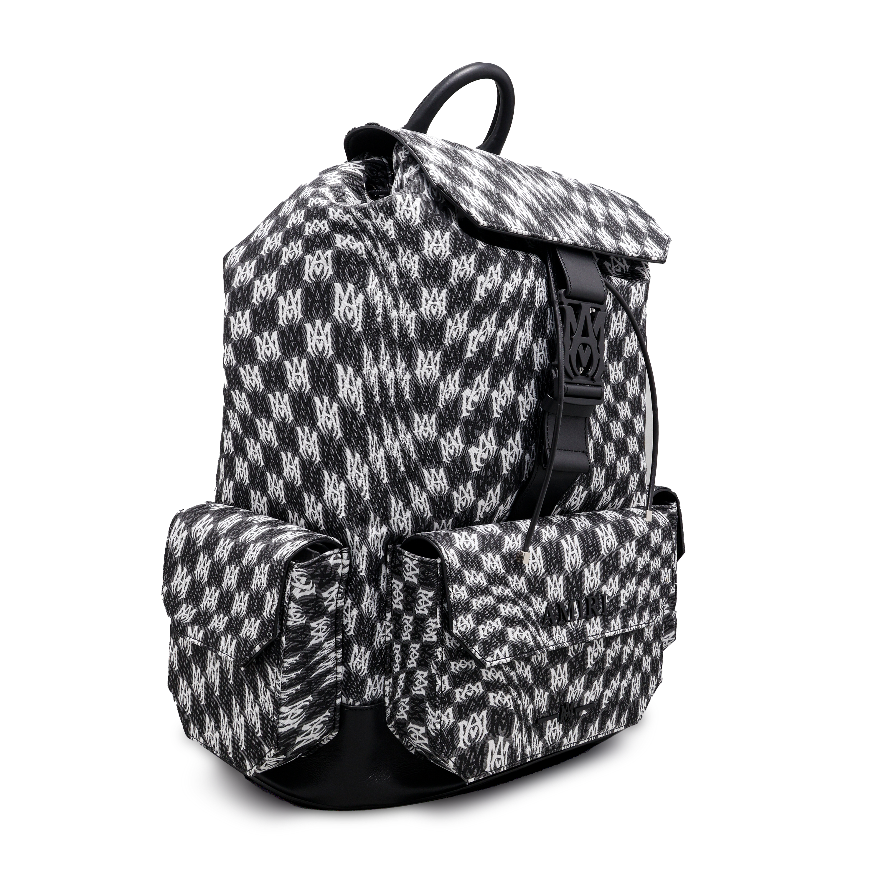 Mochila Negro AMIRI Wavy Checkerboard Print