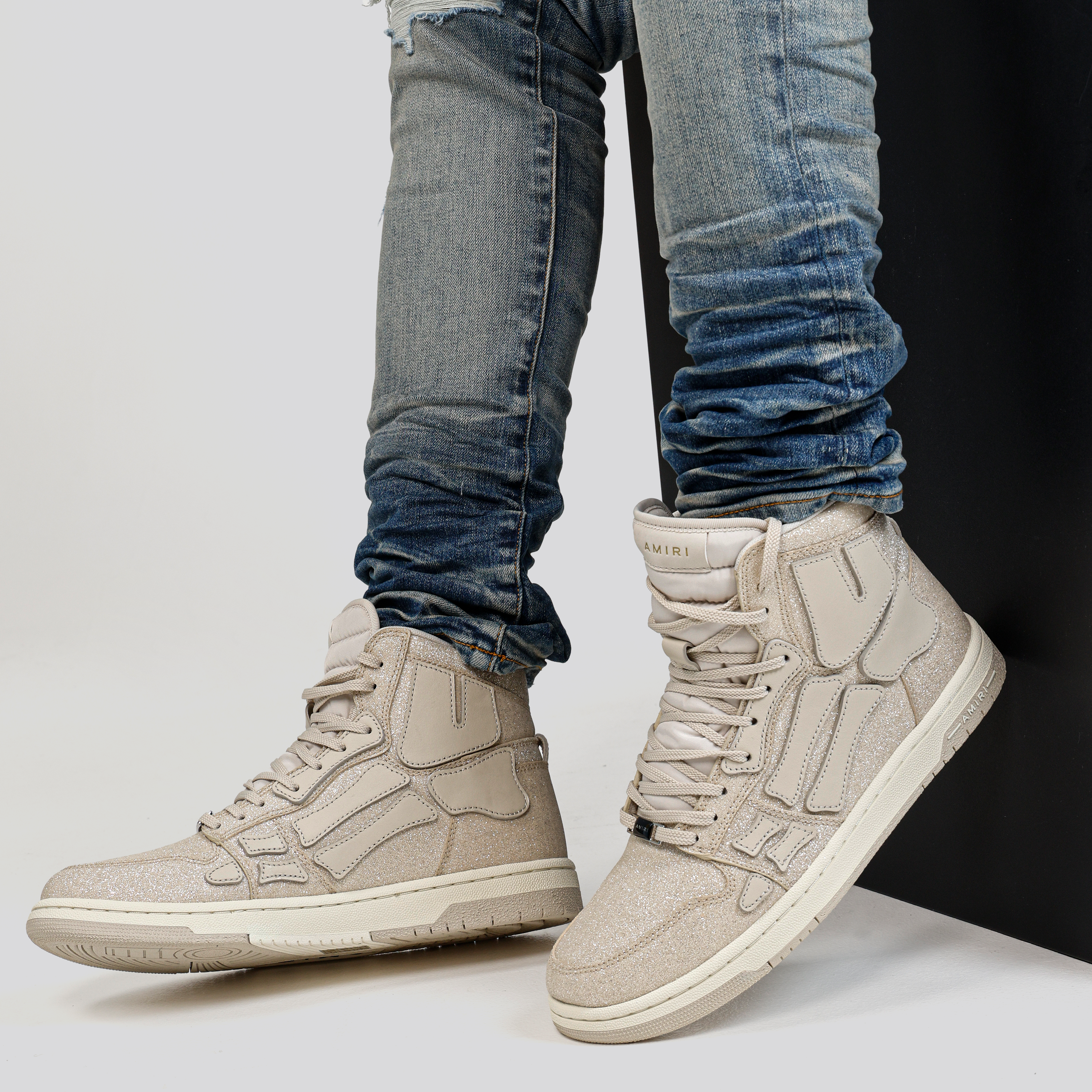 Sneakers High Top Beige AMIRI Skel