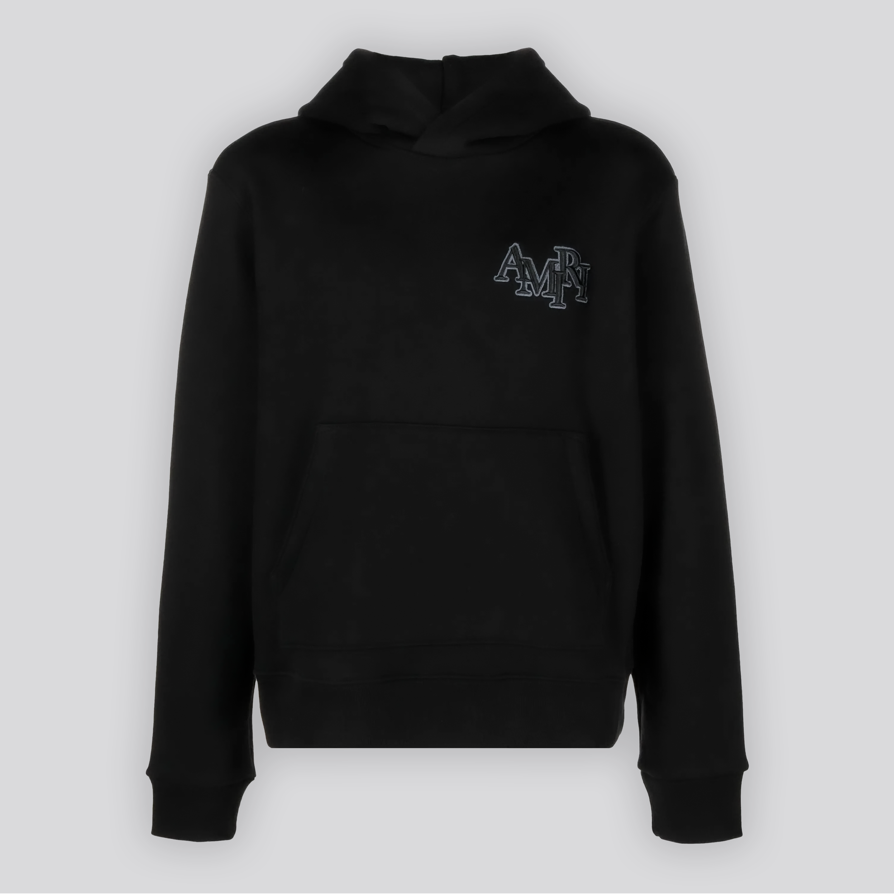 Buzo Tipo Hoodie Negro AMIRI Staggered Logo