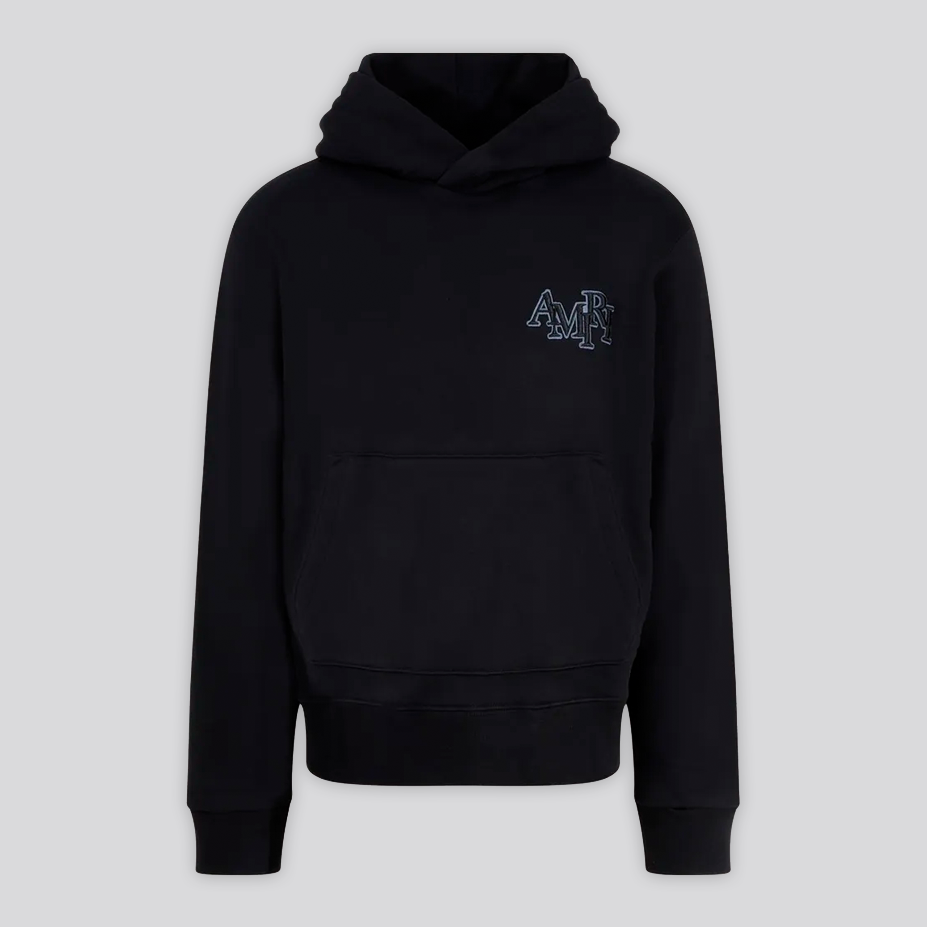 Buzo Tipo Hoodie Negro AMIRI Staggered Logo