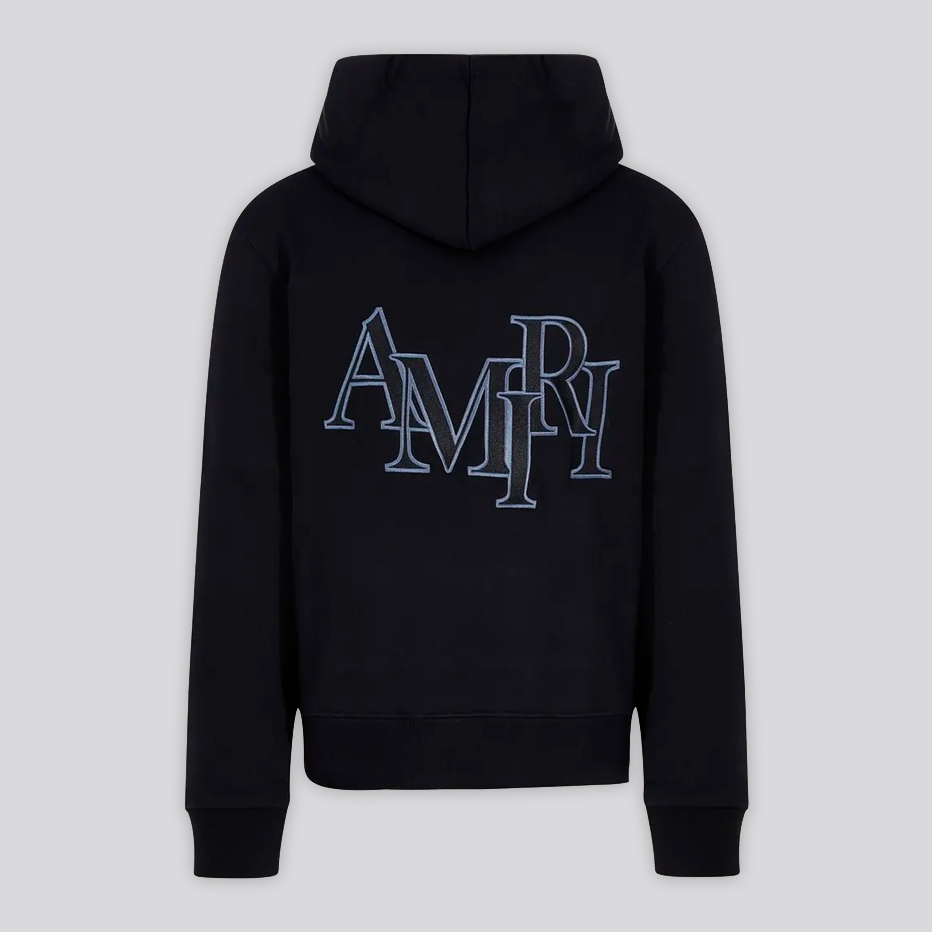 Buzo Tipo Hoodie Negro AMIRI Staggered Logo