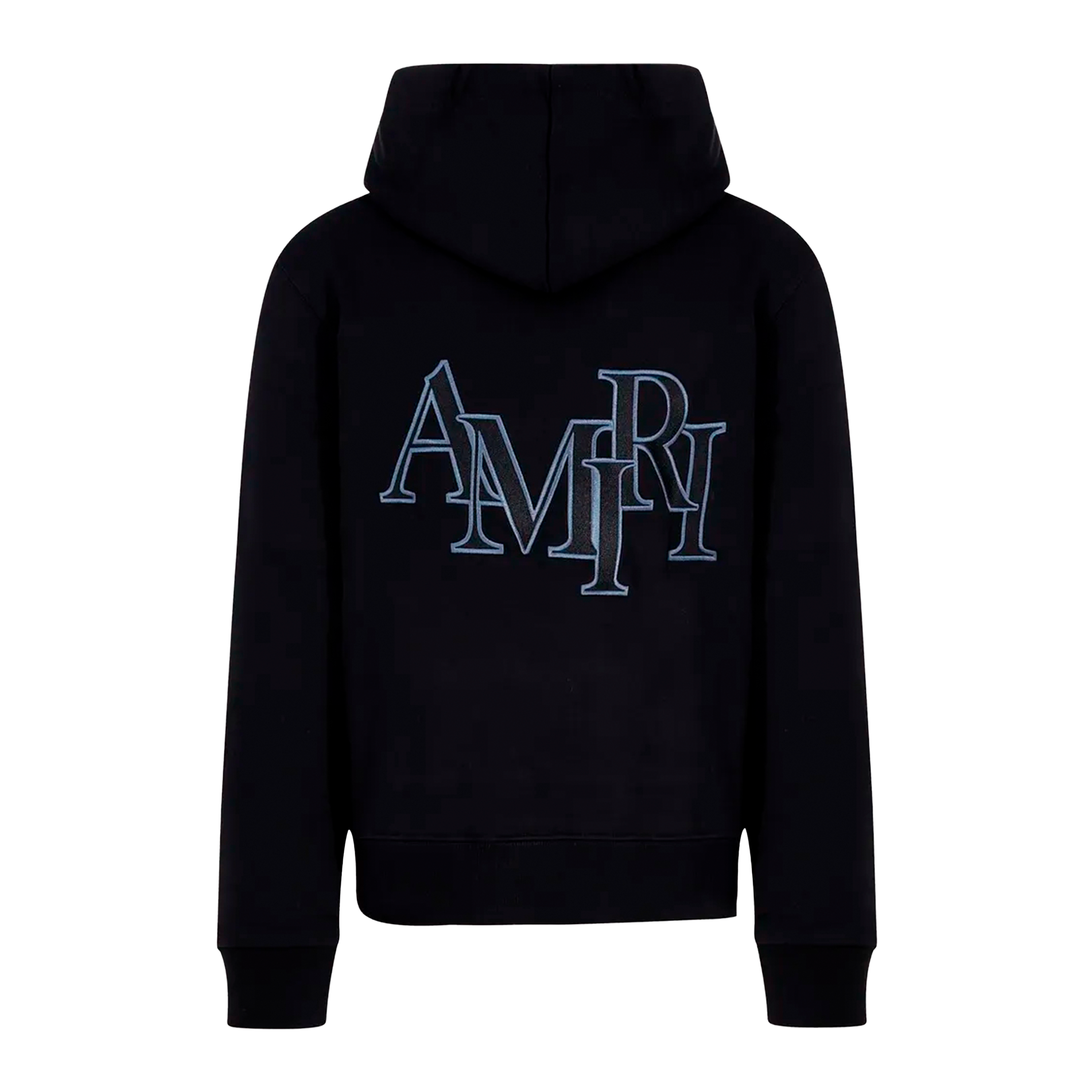 Buzo Tipo Hoodie Negro AMIRI Staggered Logo