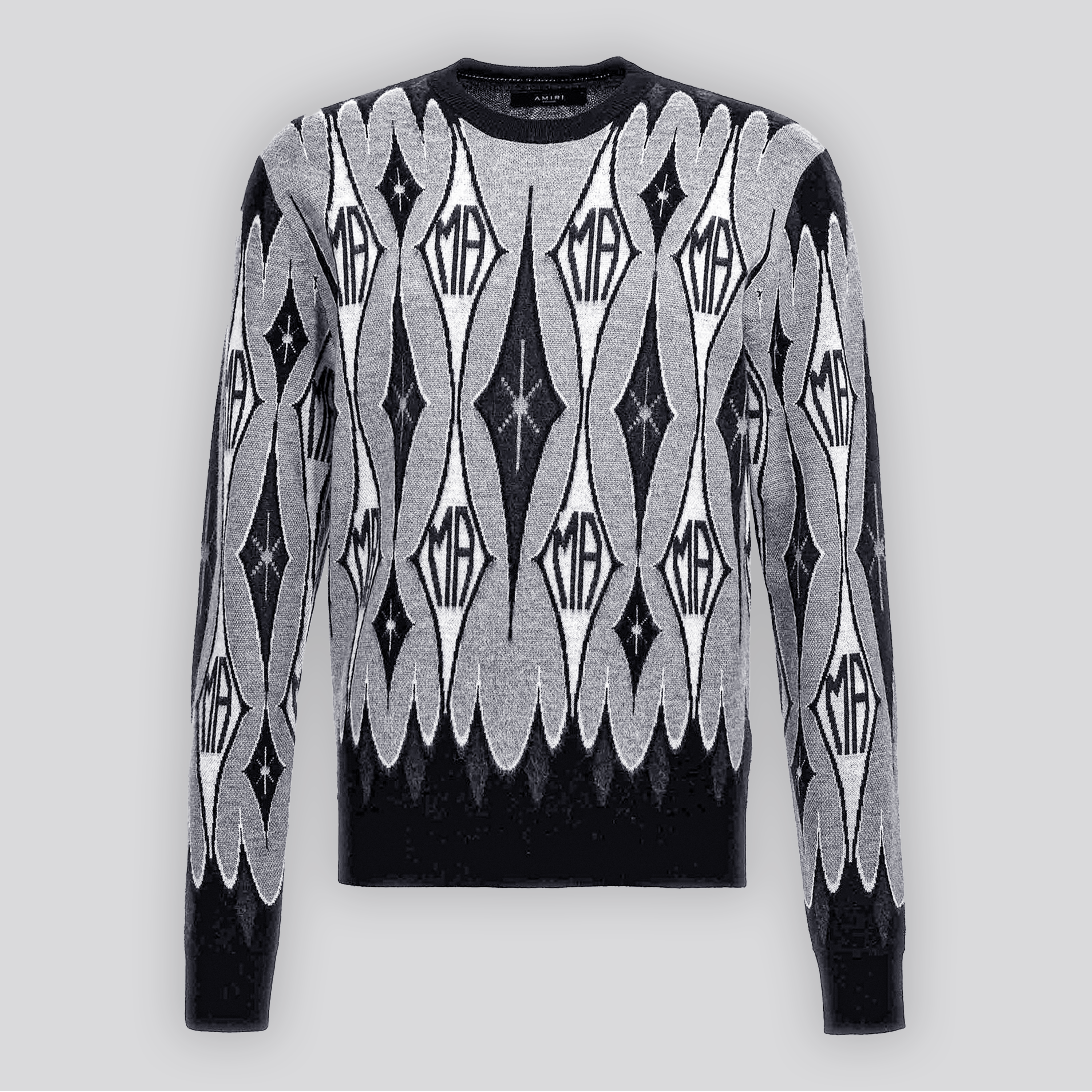 Suéter Gris AMIRI Argyle Wool