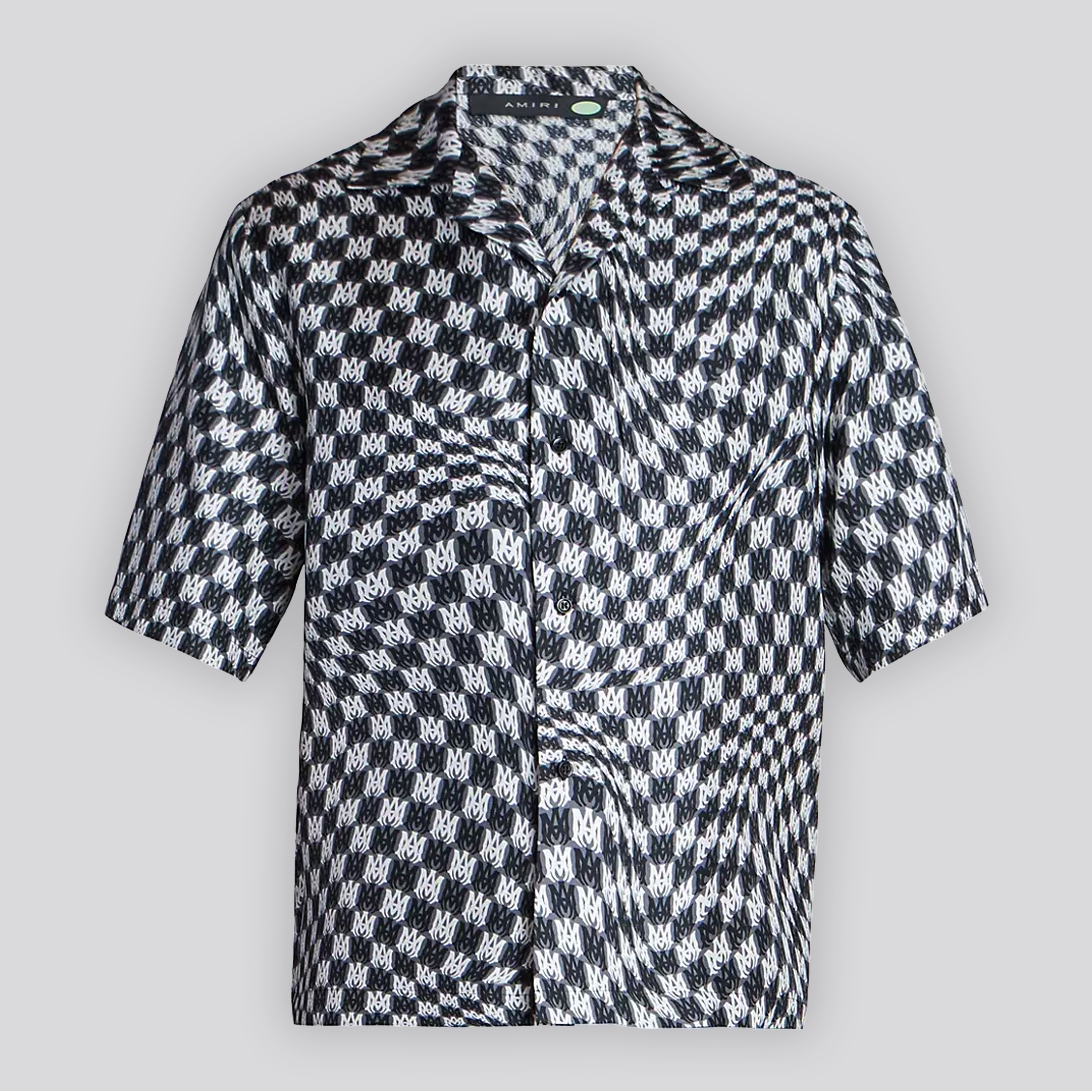 Camisa Negra AMIRI Checkerboard Print