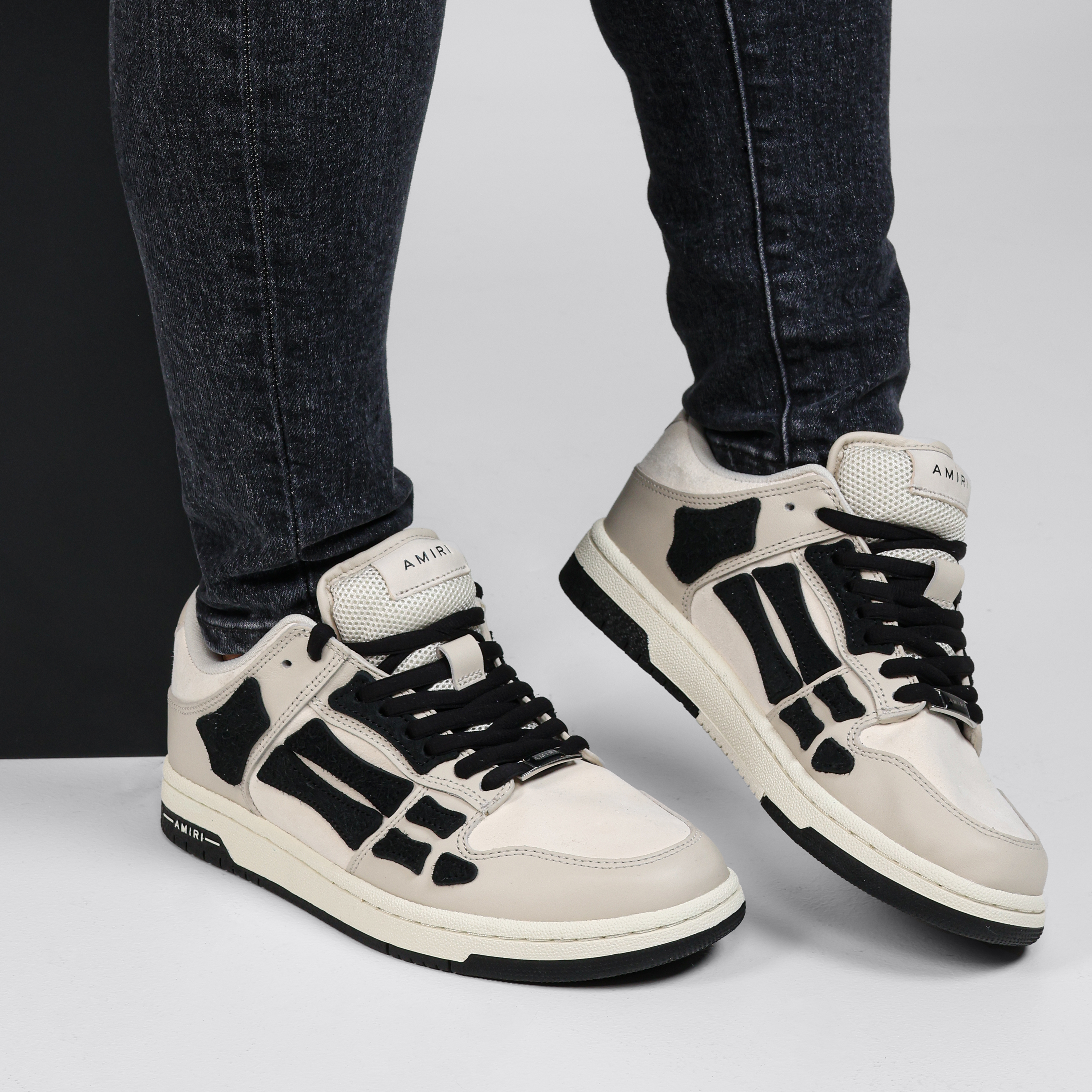 Sneakers Crema Negro AMIRI Skel