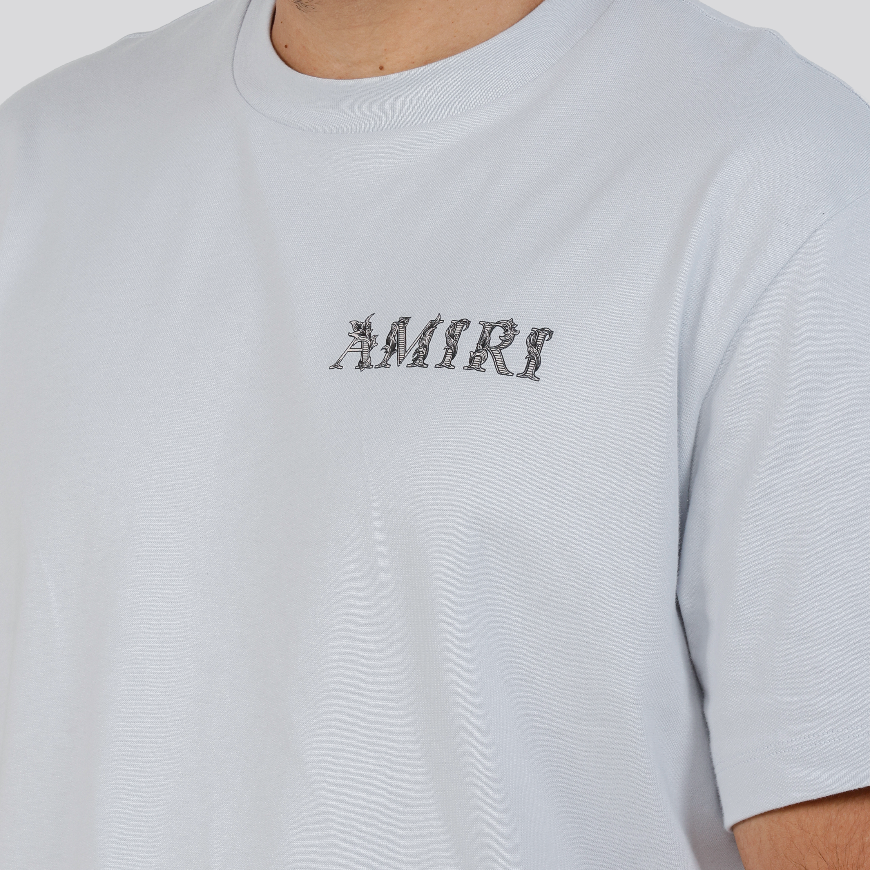 Camiseta Celeste AMIRI MA Baroque Logo
