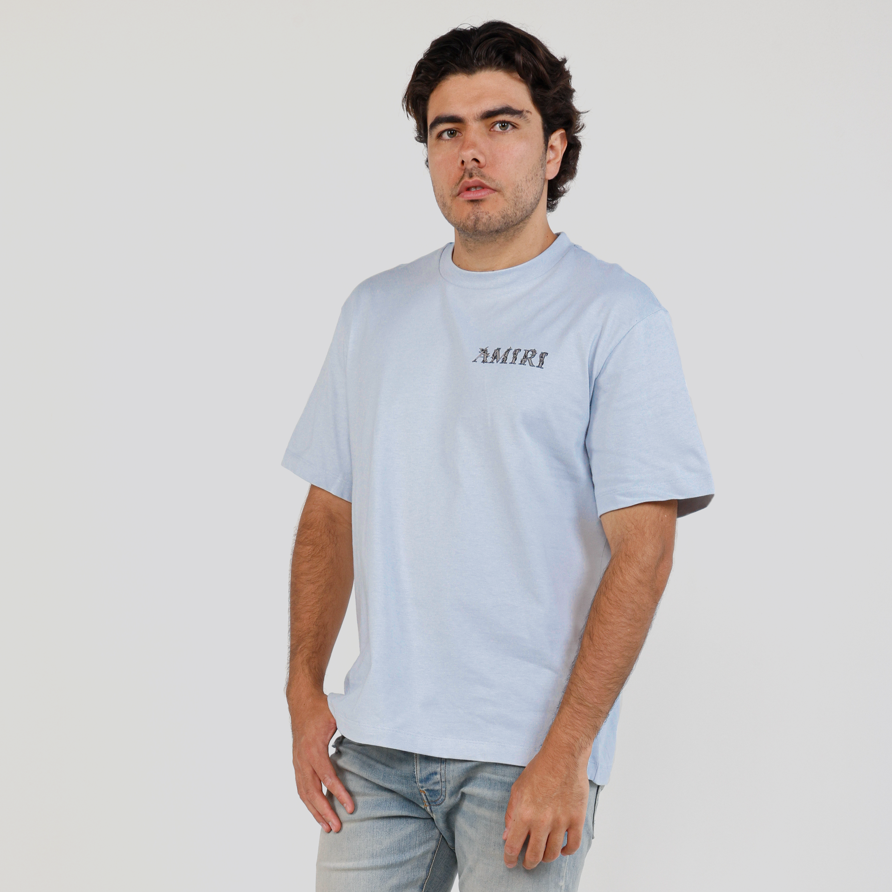 Camiseta Celeste AMIRI MA Baroque Logo
