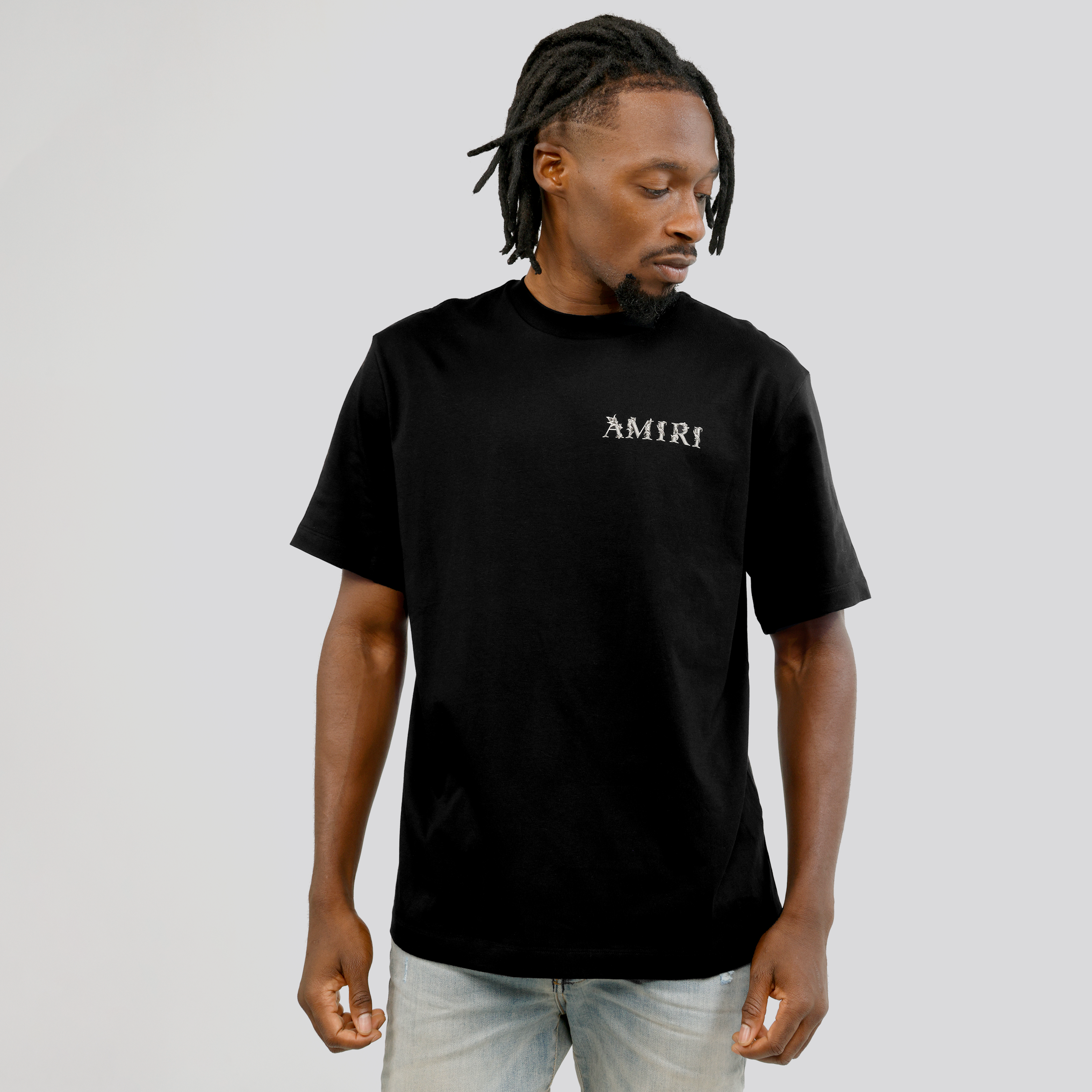 Camiseta Negra AMIRI MA Baroque Logo