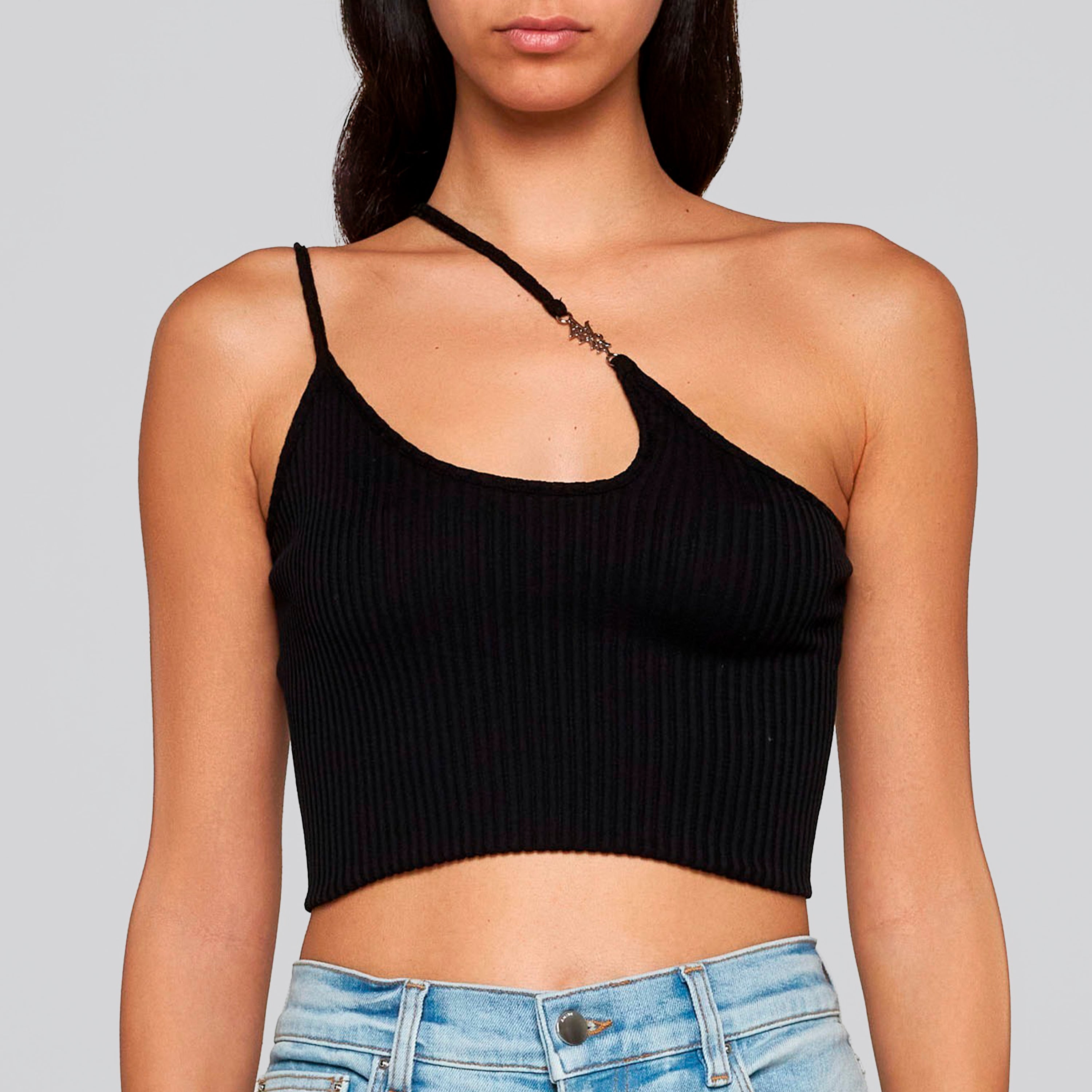 Top Negro AMIRI Asymmetric Top