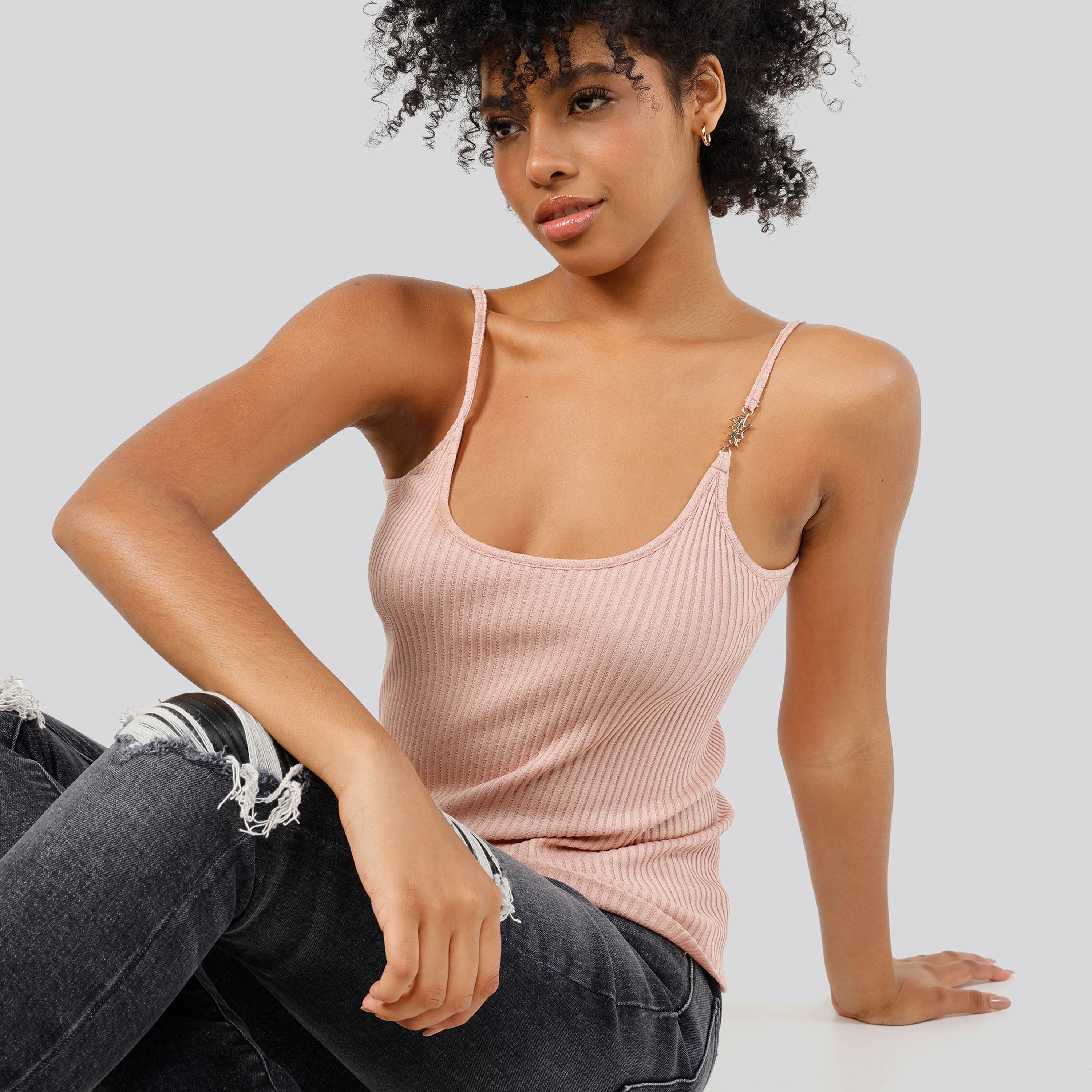 Top Rosado AMIRI Vertical Amiri Tank